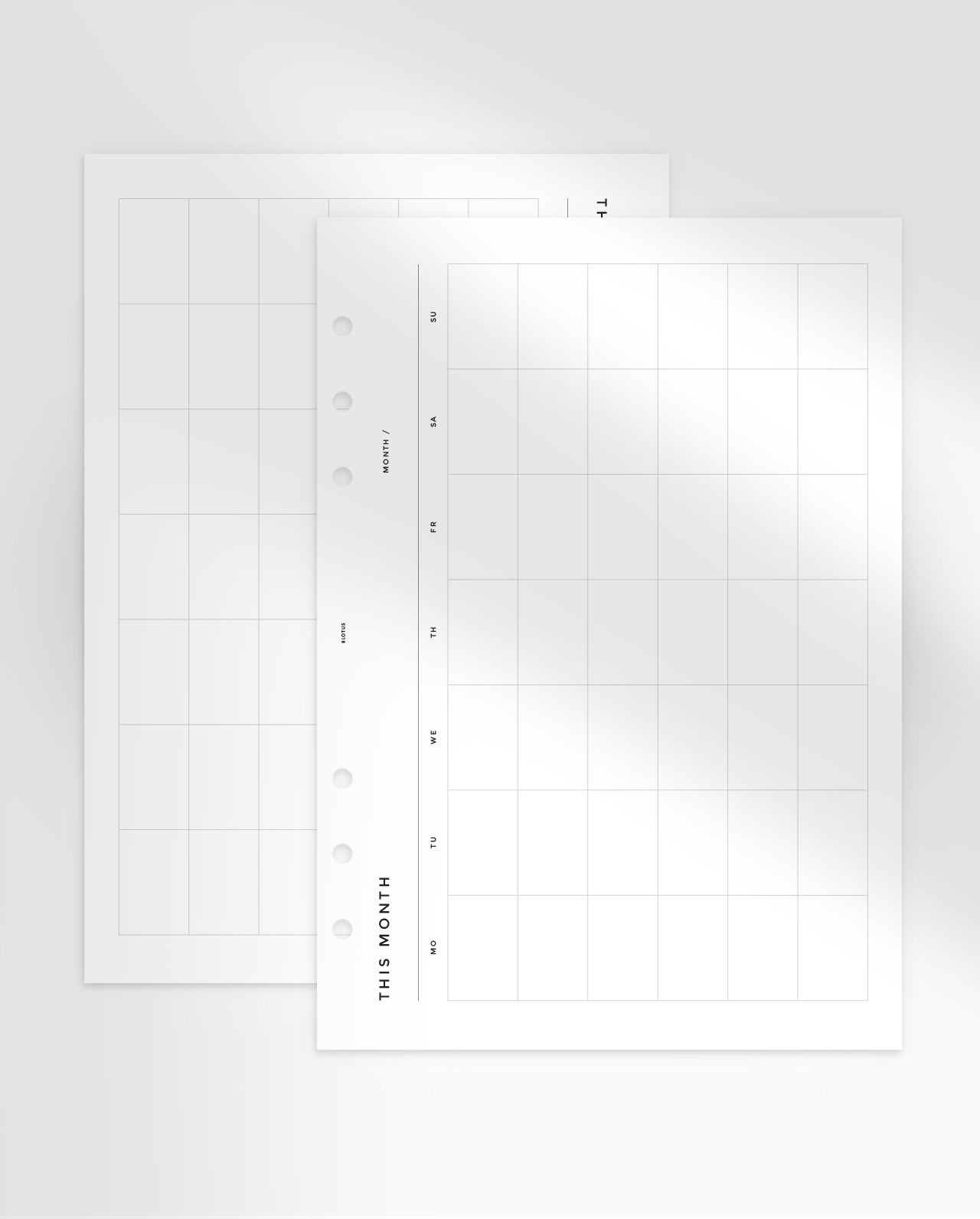 MN151 - Monthly Calendar MO1P - Planner Inserts PDF