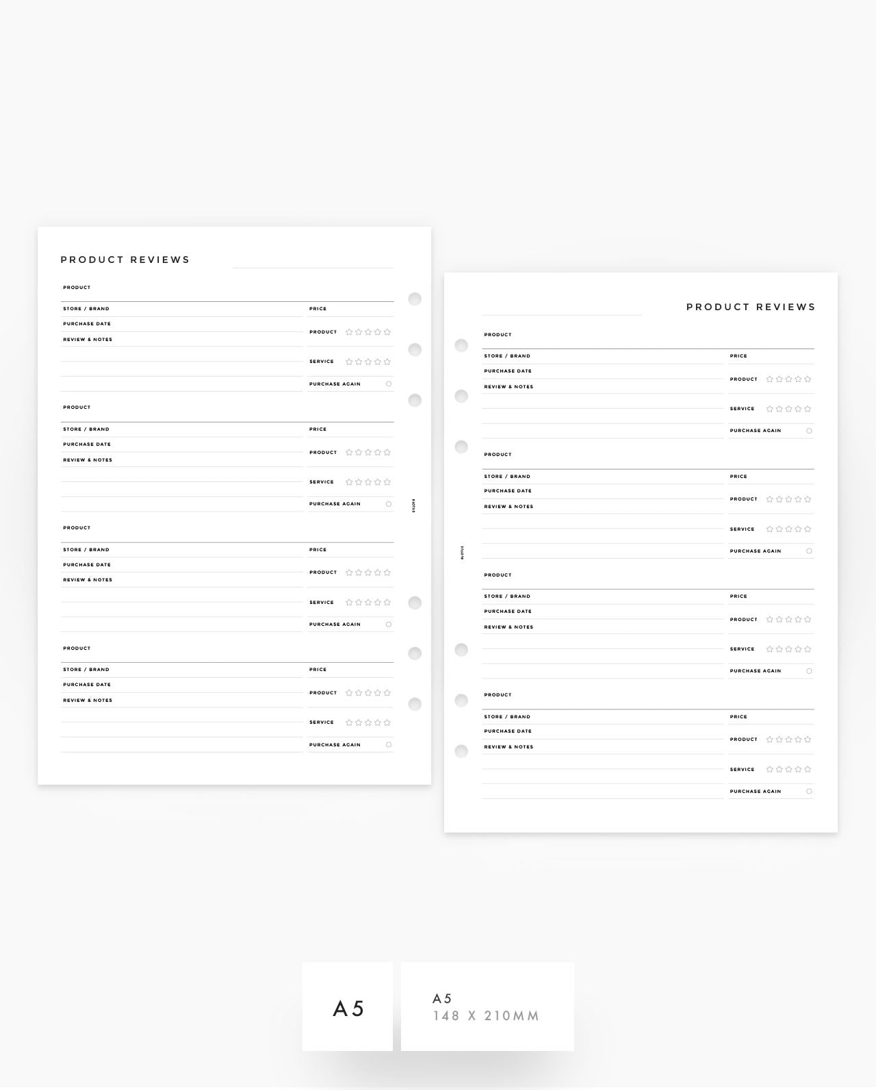 MN268 - Product Review - Planner Inserts - SPECIAL ORDER