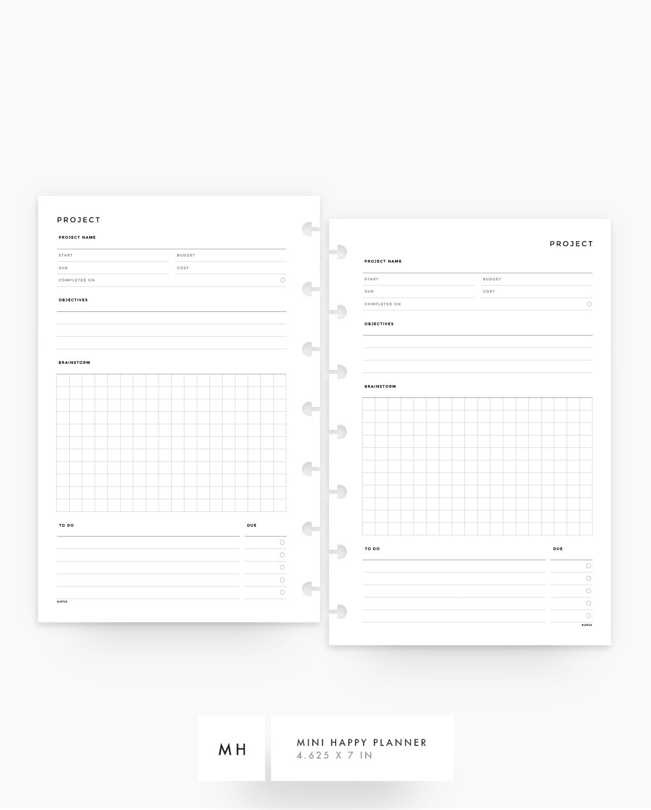 MN241 - Project Planner Inserts - SPECIAL ORDER