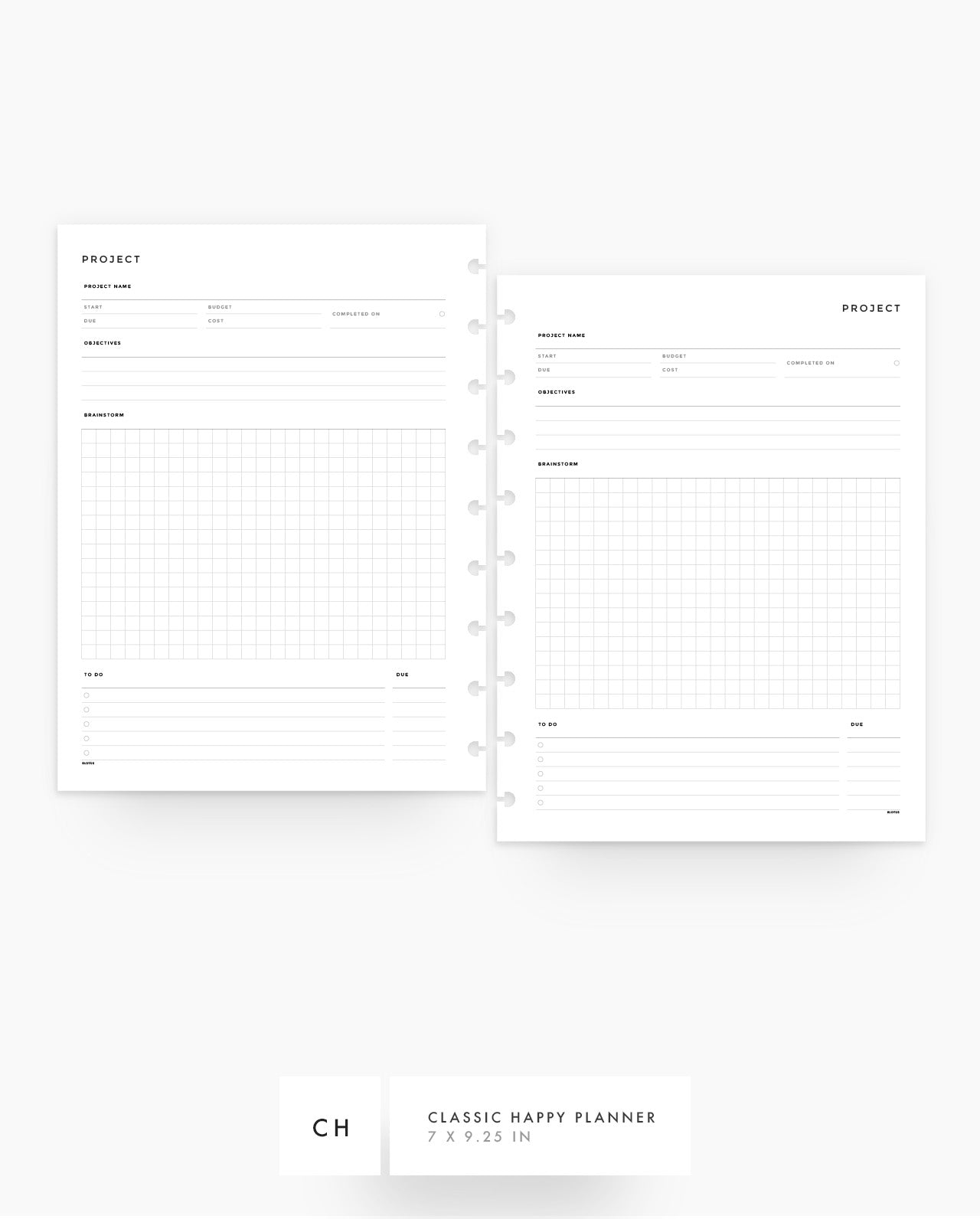 MN241 - Project Planner Inserts - SPECIAL ORDER