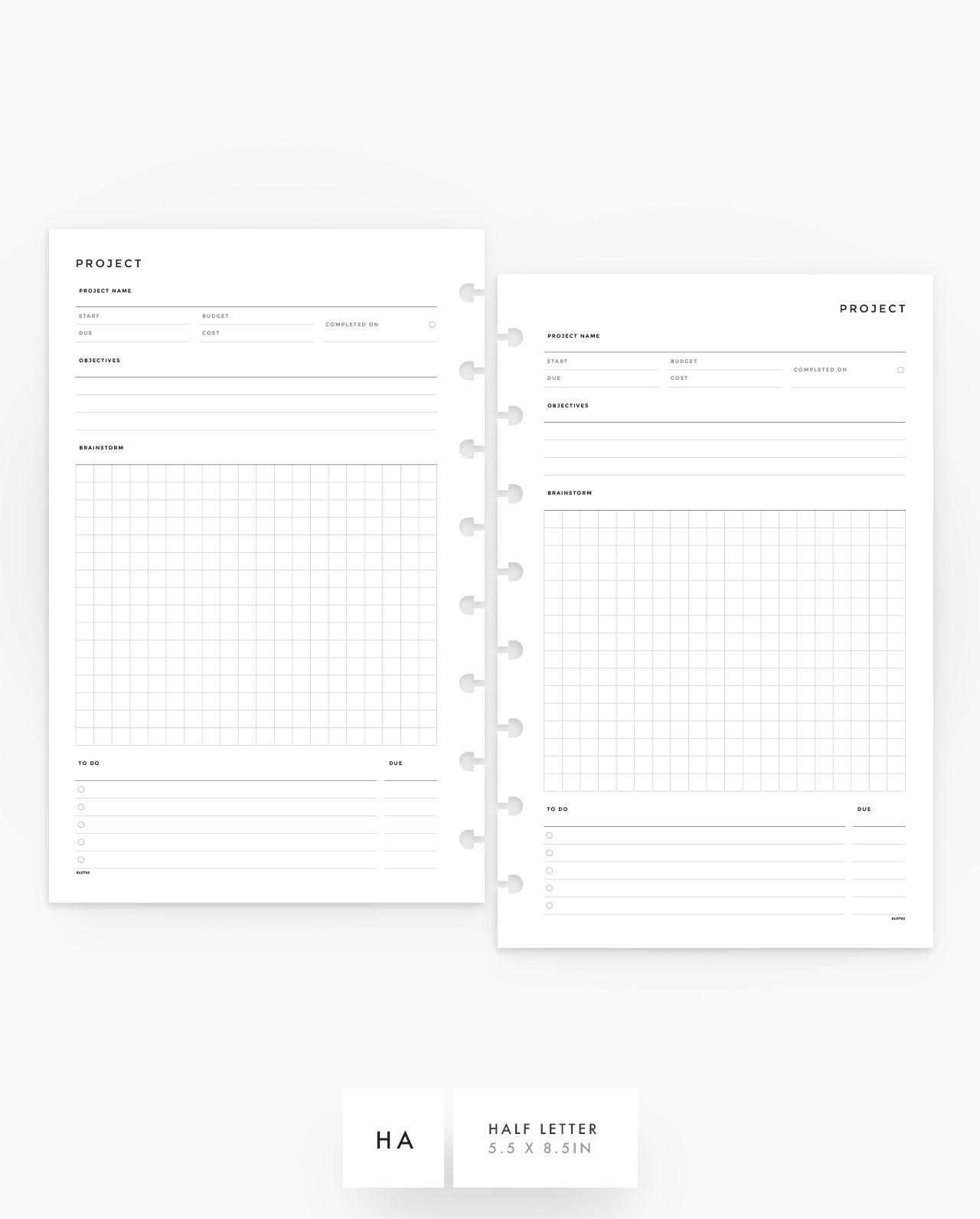 MN241 - Project Planner Inserts - SPECIAL ORDER