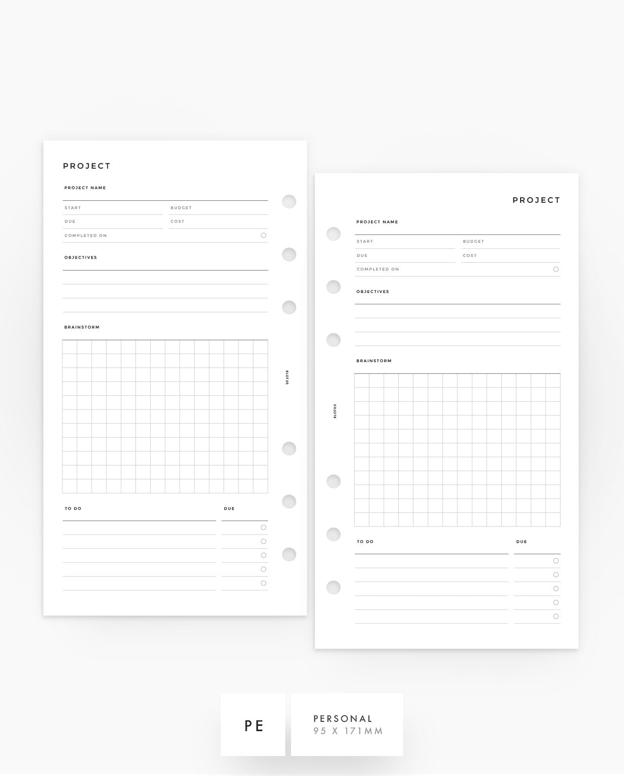 MN241 - Project Planner Inserts - SPECIAL ORDER