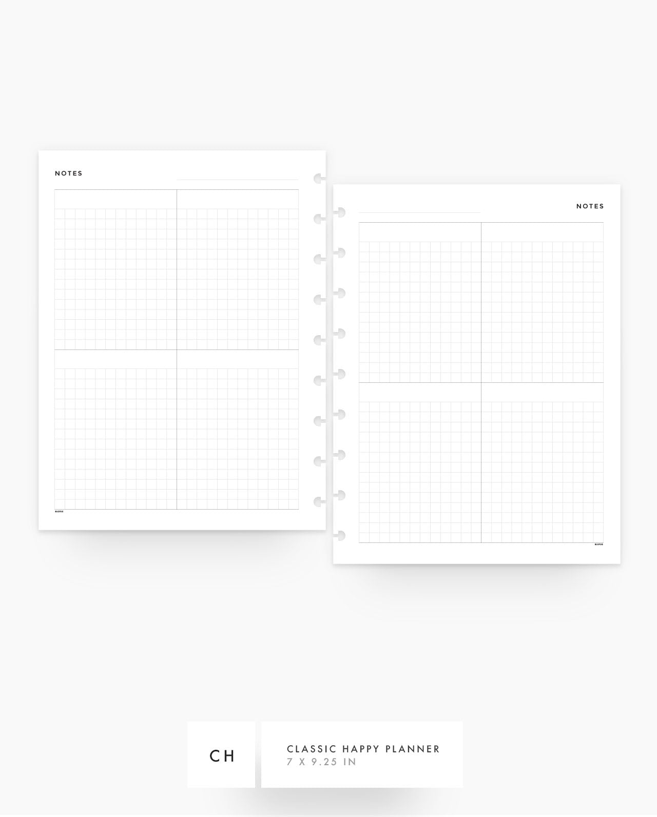 MN112 - Quad Grid Notes - Planner Inserts - SPECIAL ORDER