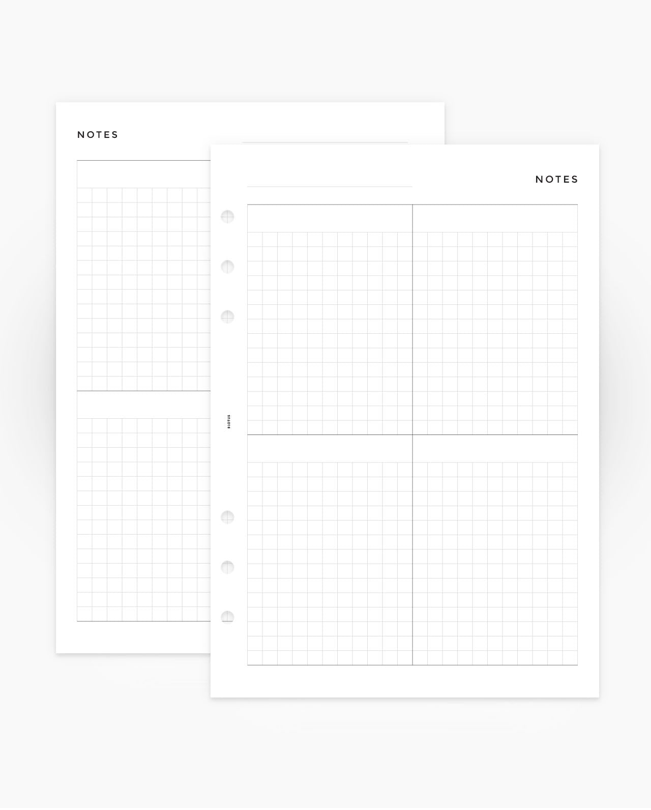 MN112 - Quad Grid Notes - Planner Inserts - SPECIAL ORDER