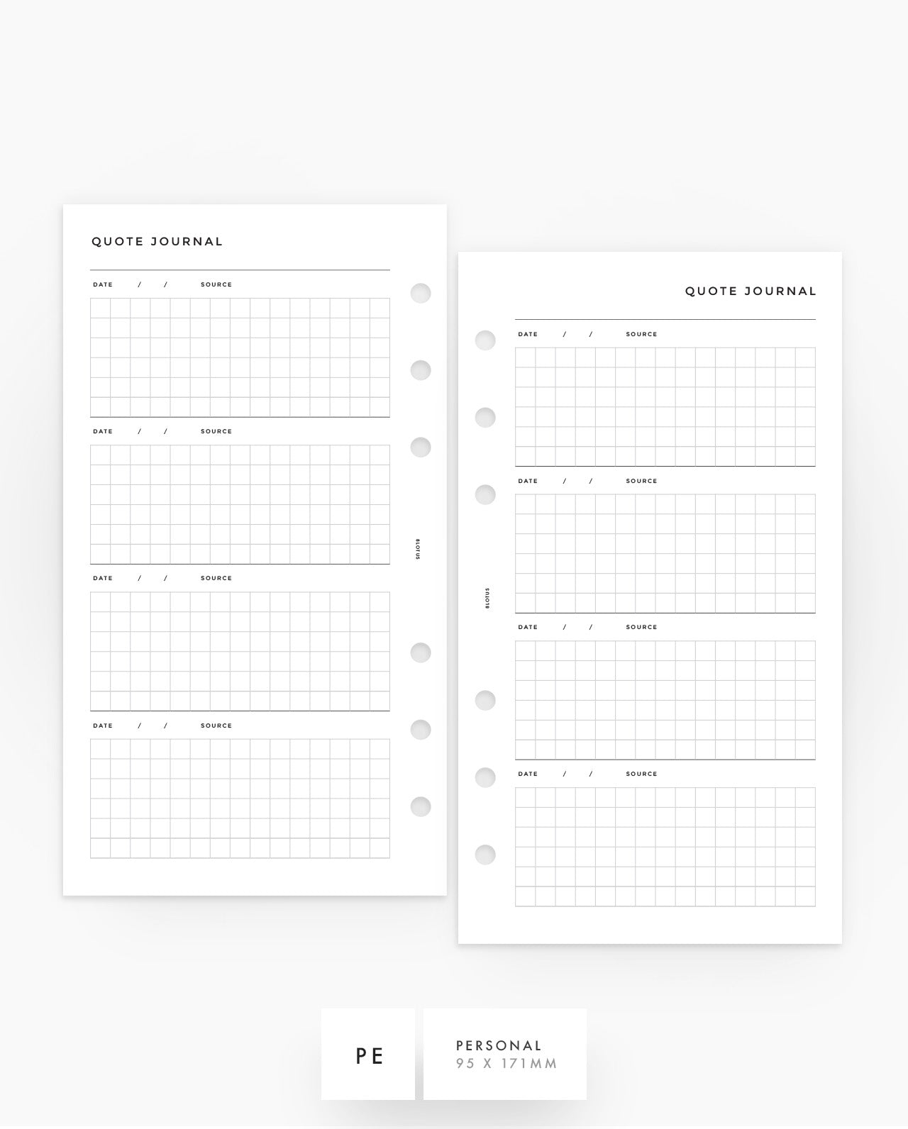 MN174 - Quote Journal Planner Inserts - SPECIAL ORDER