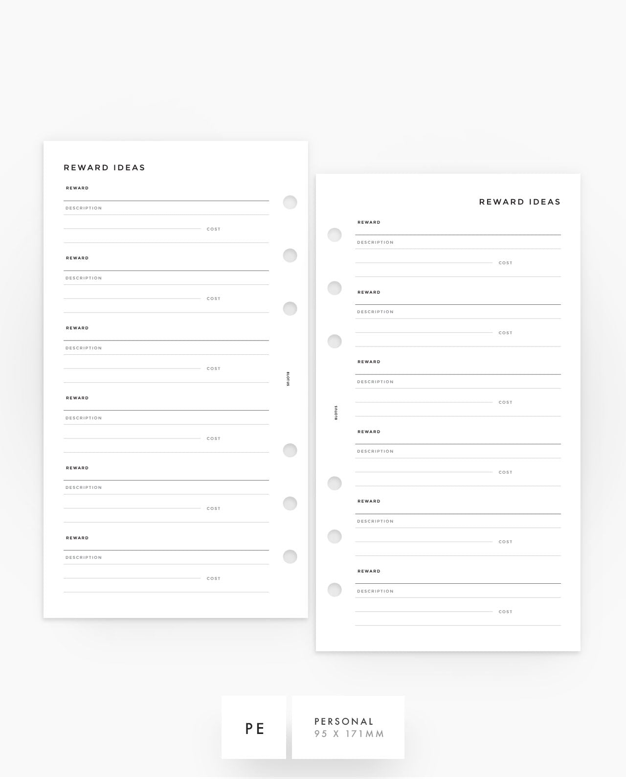 MN227 - Reward Ideas Planner Inserts (Special Order)