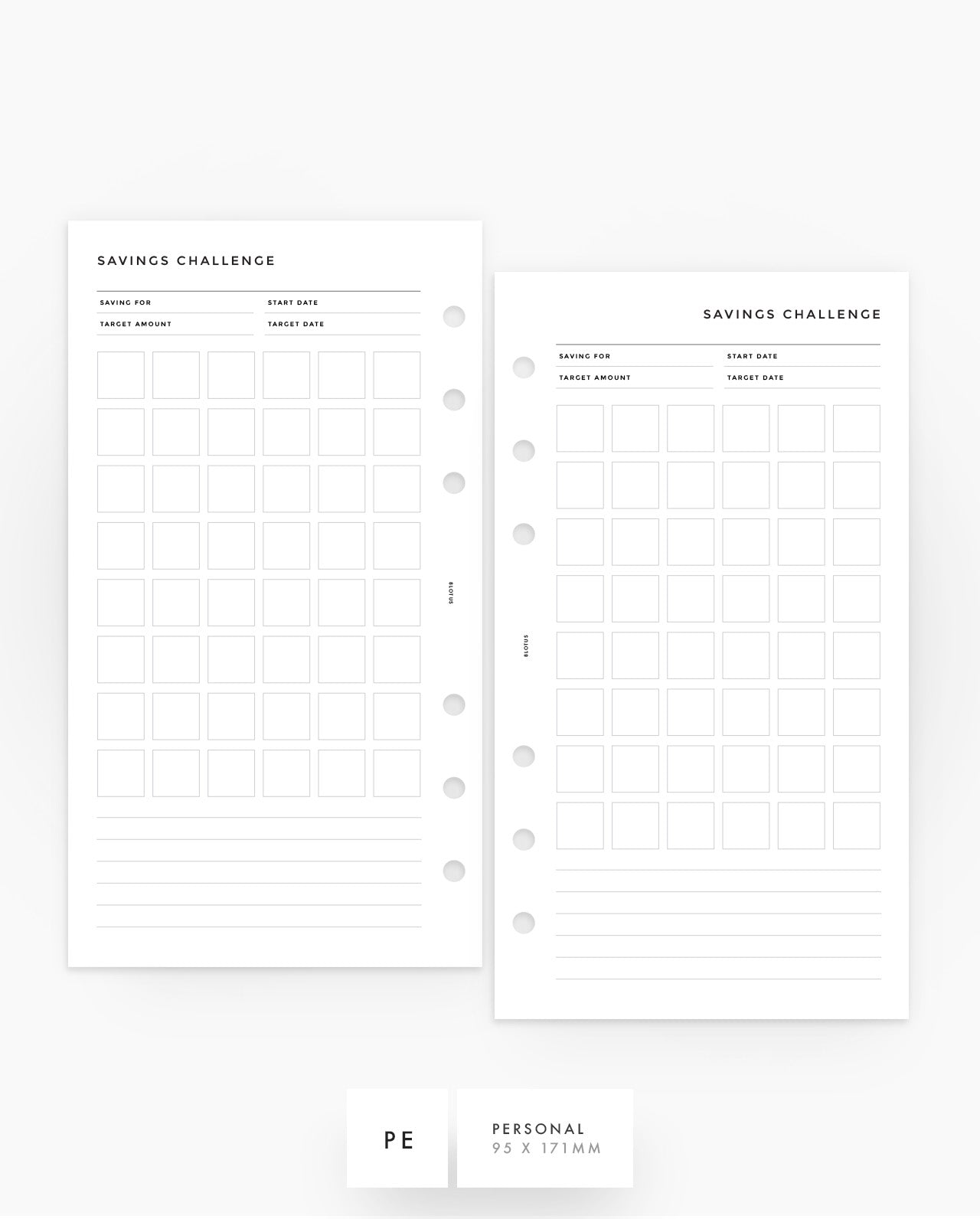 MN215 - Savings Challenge Planner Inserts - SPECIAL ORDER