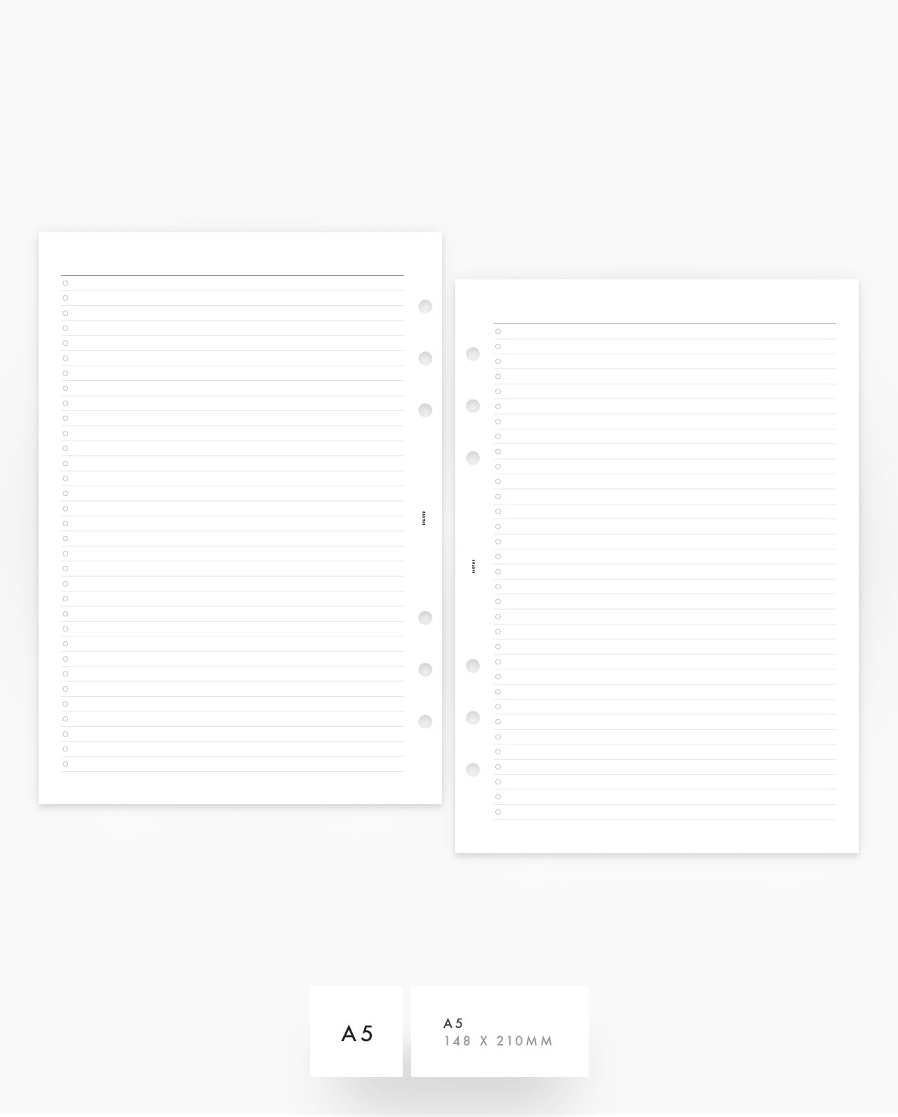 MN123 - Single Column List - Planner Inserts