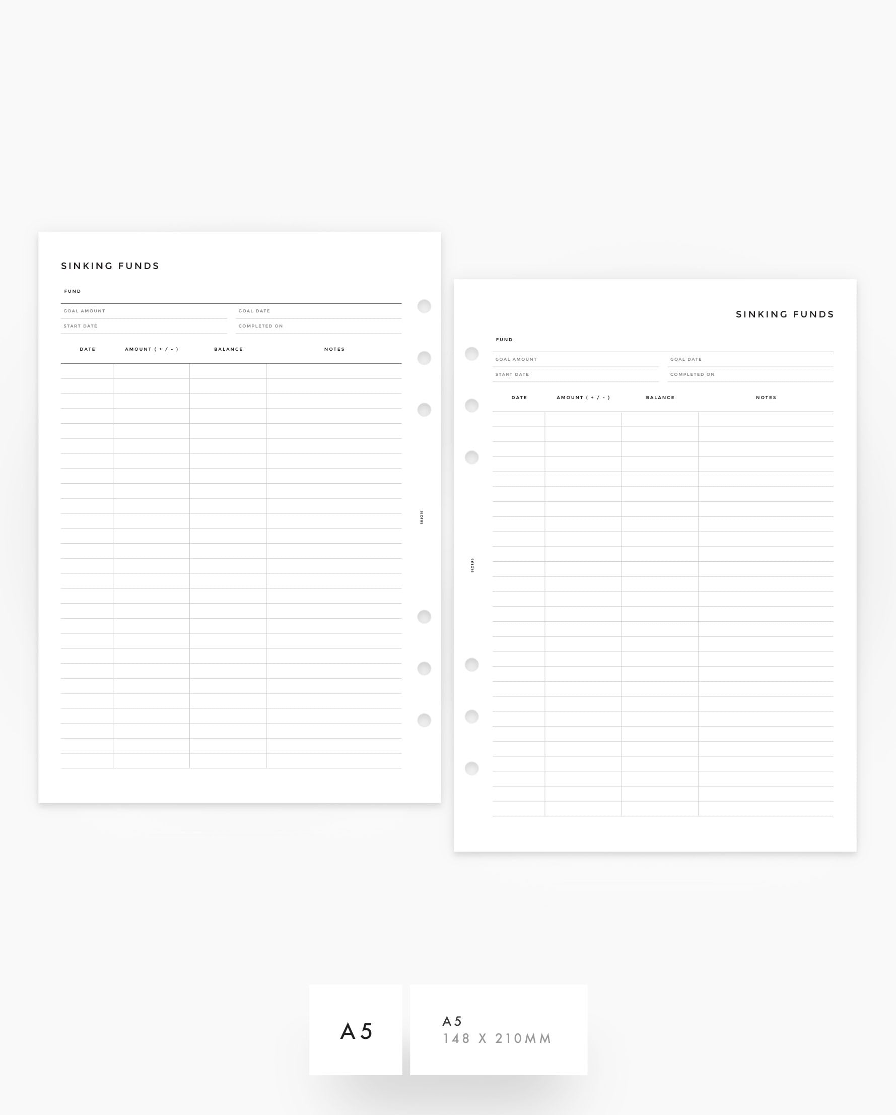 MN171 - Sinking Funds Planner Inserts