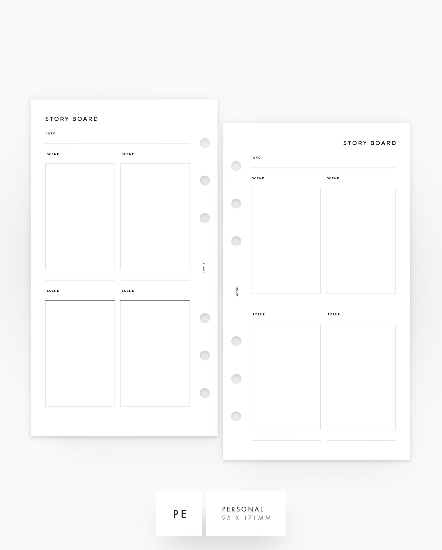 MN228 - Story Board - Vertical - Planner Inserts (Special Order)