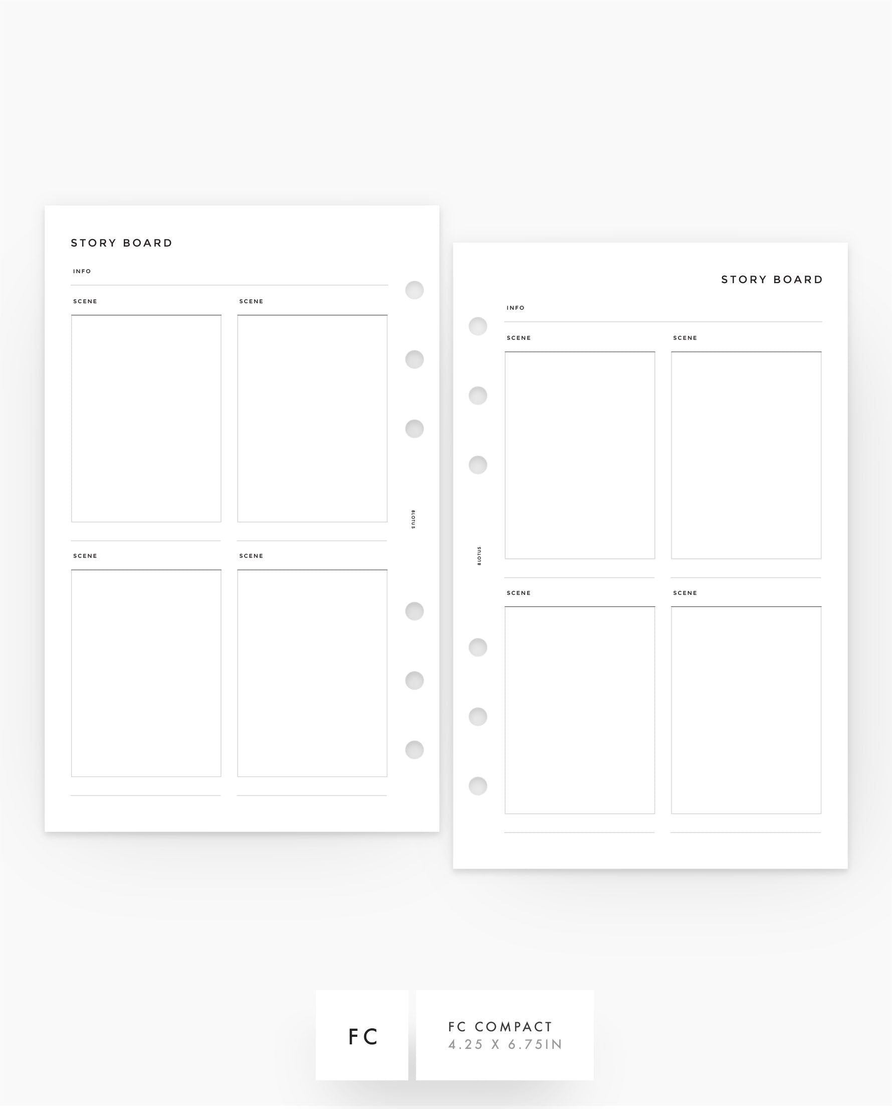 MN228 - Story Board - Vertical - Planner Inserts (Special Order)