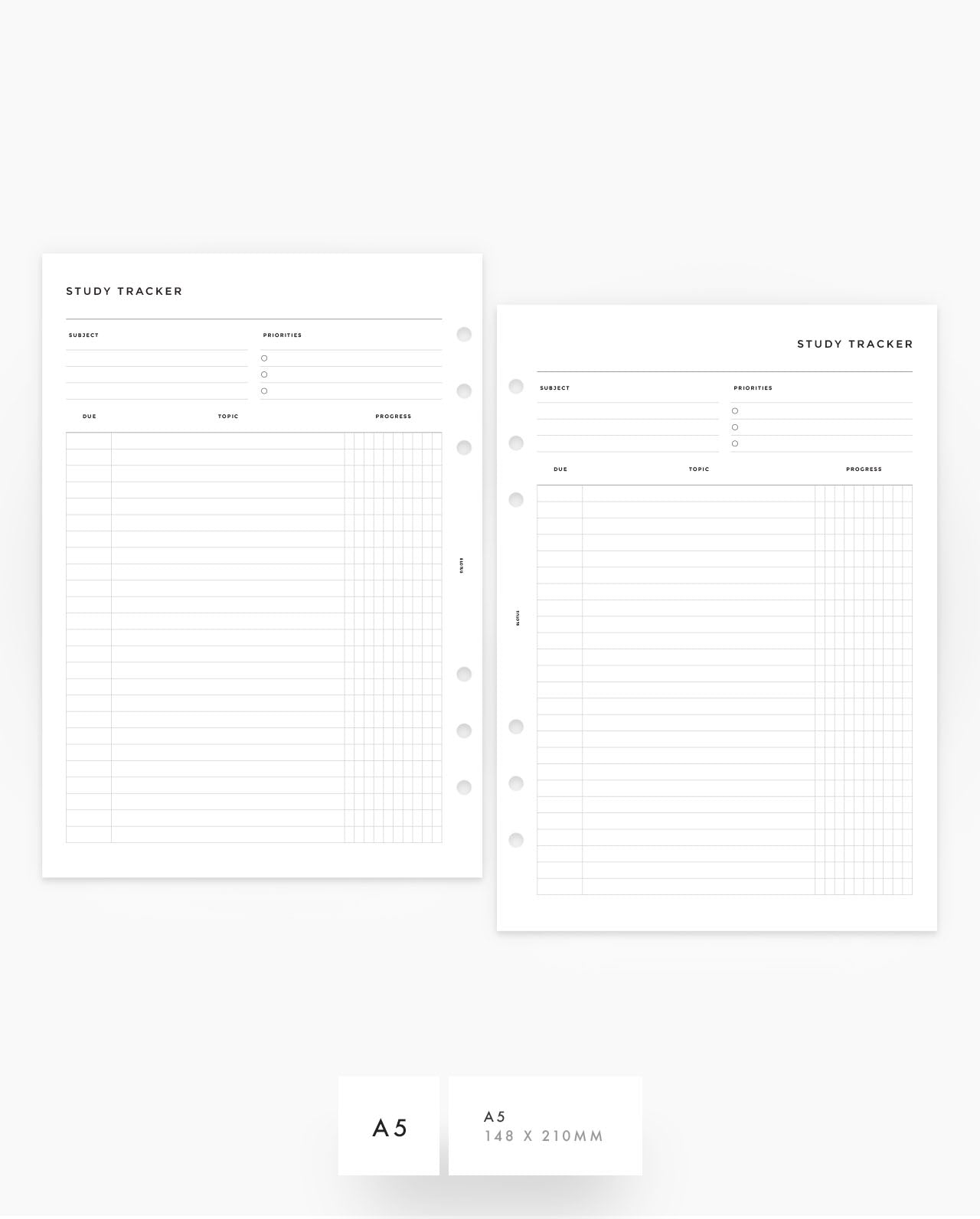 MN163 - Study Tracker Planner Inserts - SPECIAL ORDER