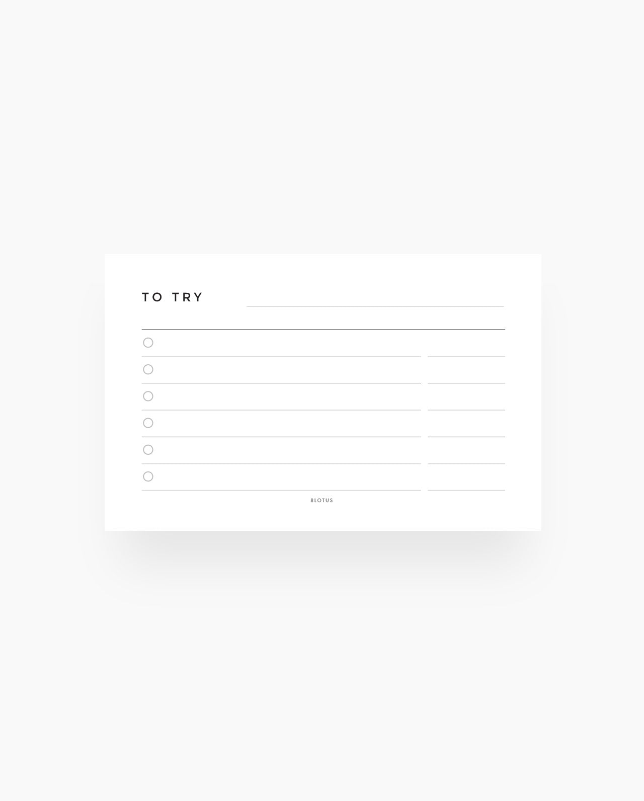 WC014 - To Try - Planner Cards