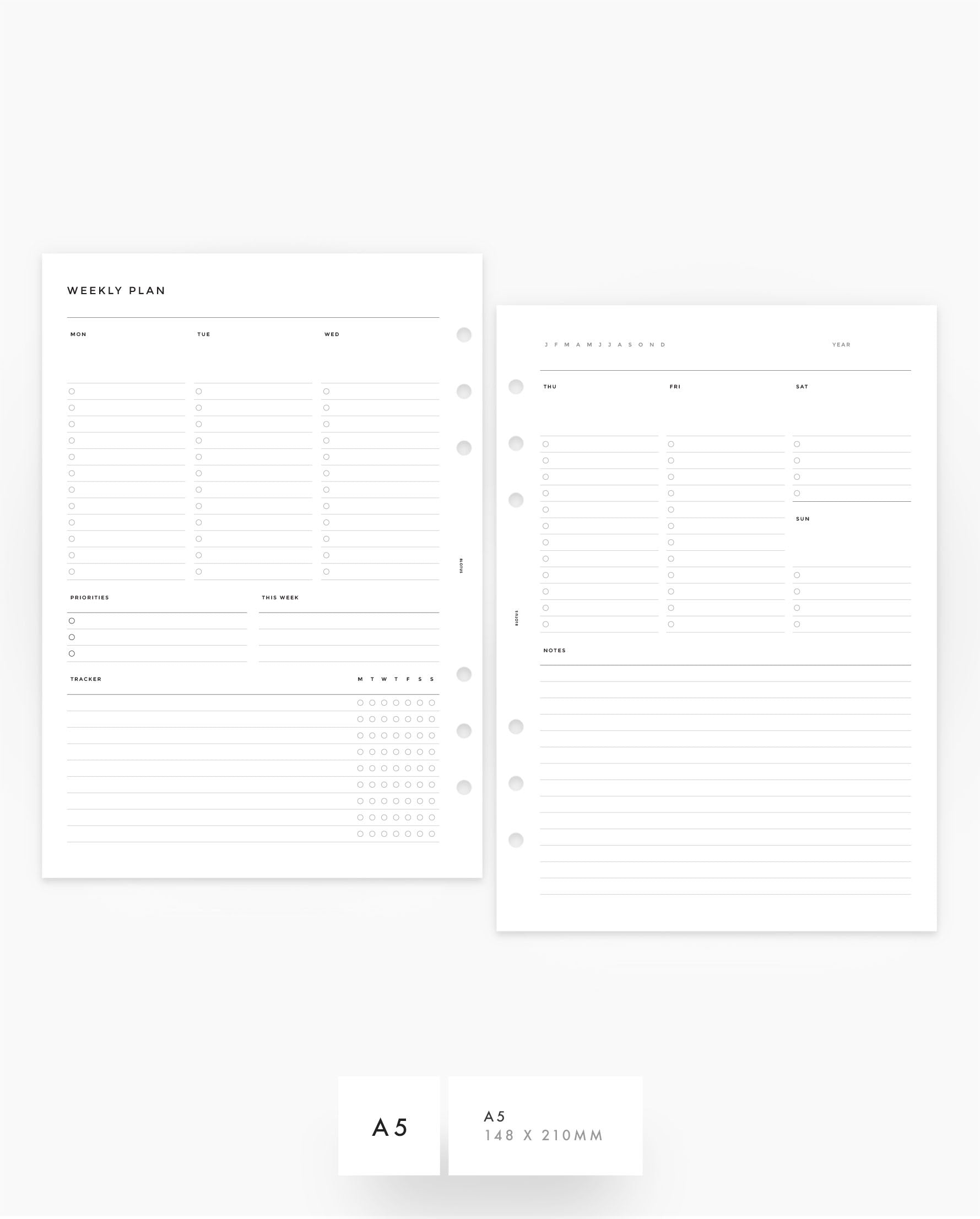 MN236 - Dual Weekly Planner Inserts (Special Order)