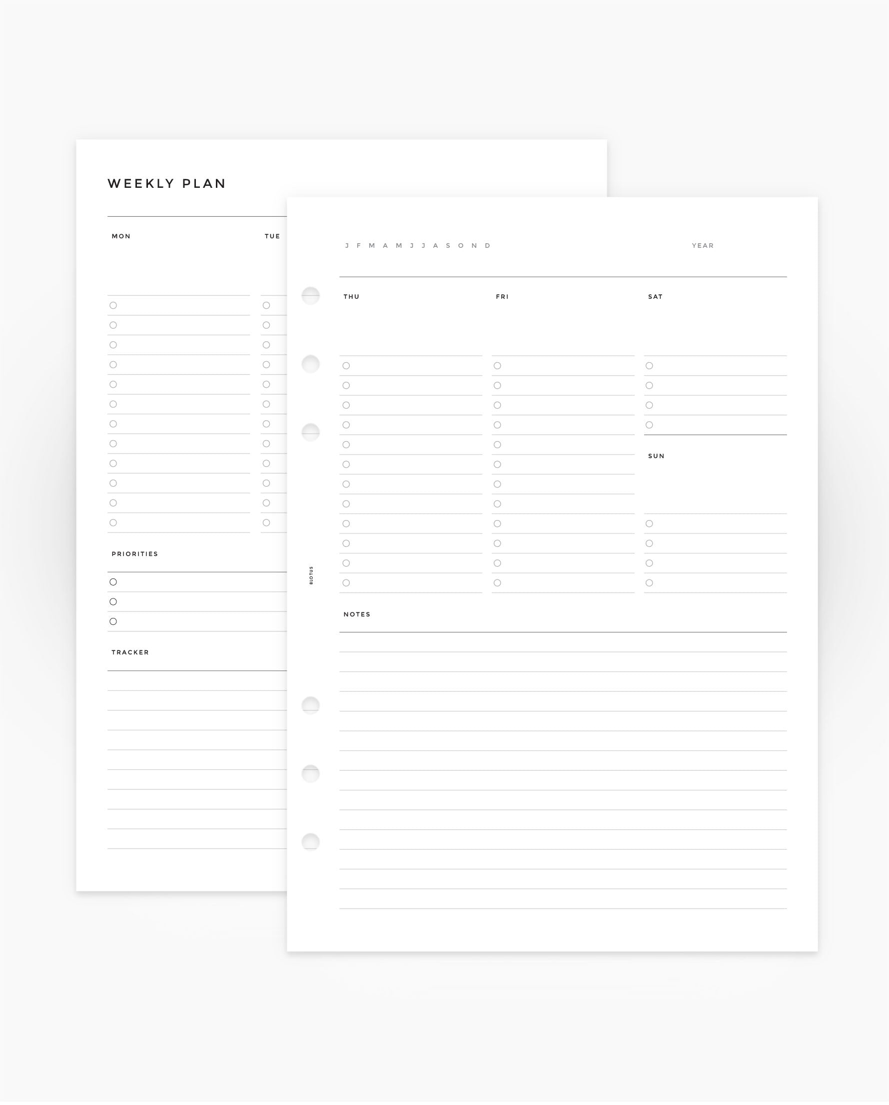 MN236 - Dual Weekly Planner Inserts