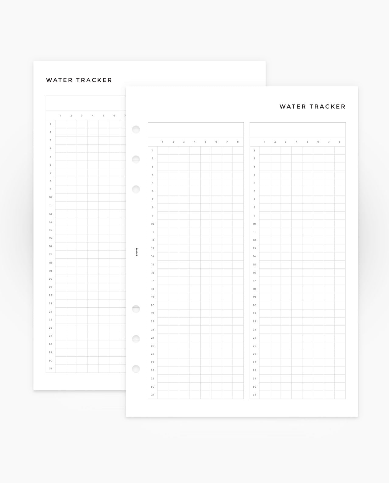 MN113 - Water Tracker - Planner Inserts - SPECIAL ORDER