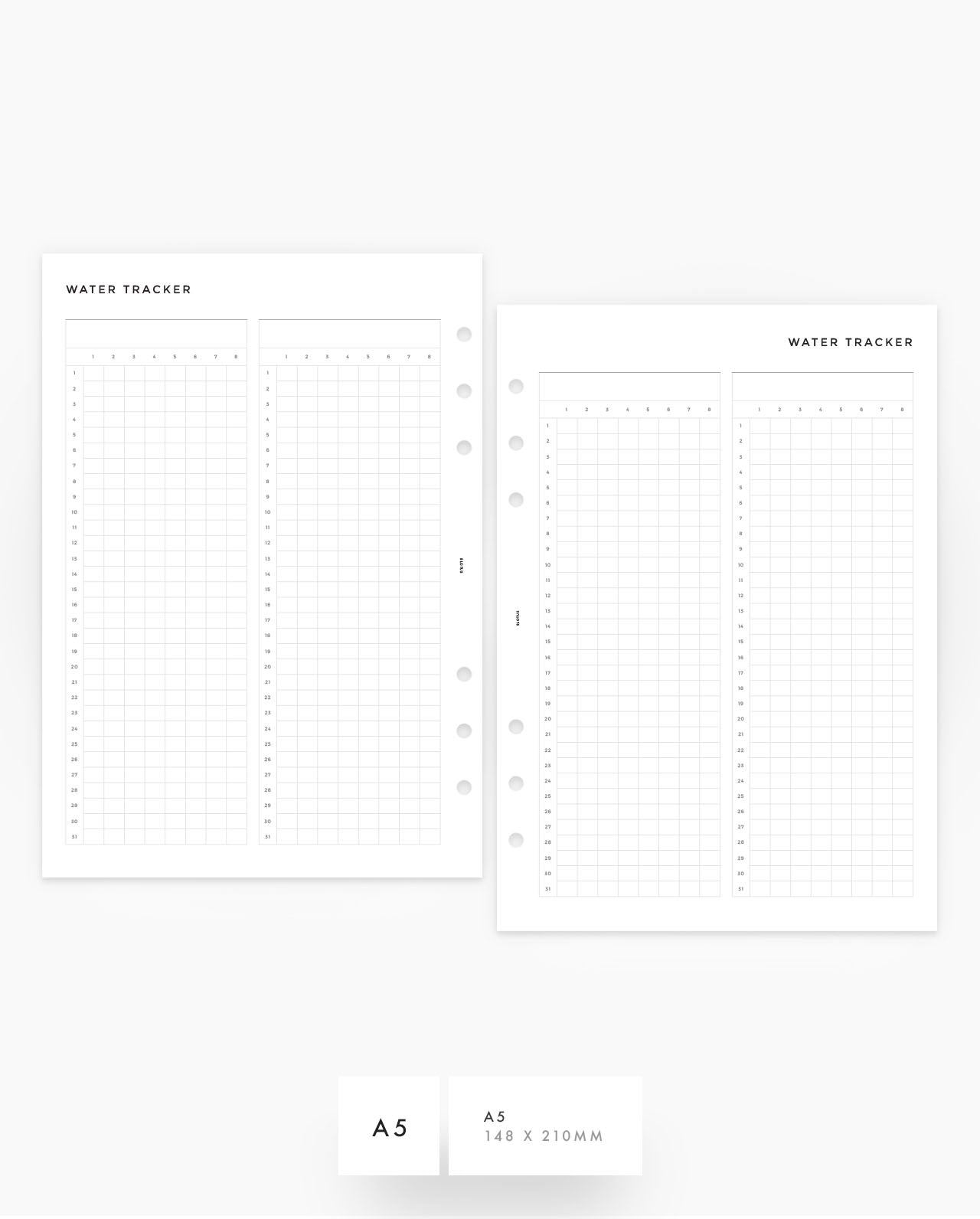 MN113 - Water Tracker - Planner Inserts - SPECIAL ORDER