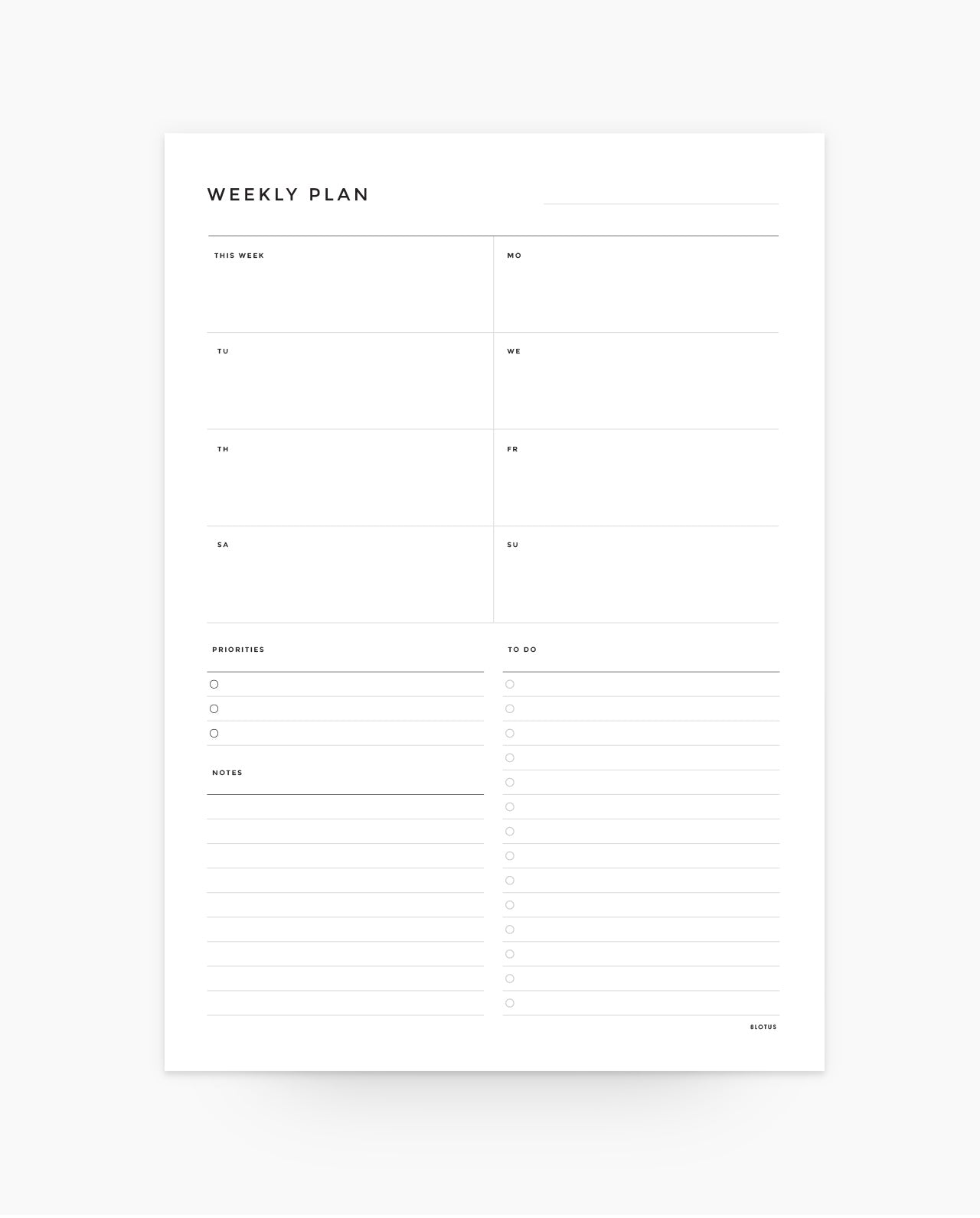 NM044 - Weekly Overview - Notepad