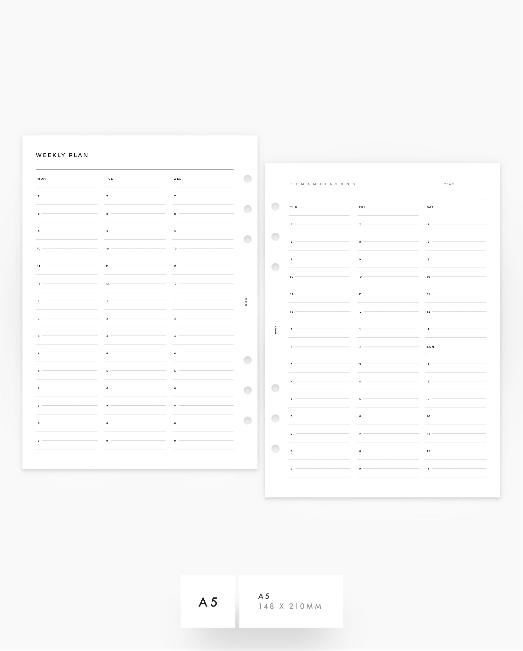 MN236 - Dual Weekly Planner Inserts (Special Order)