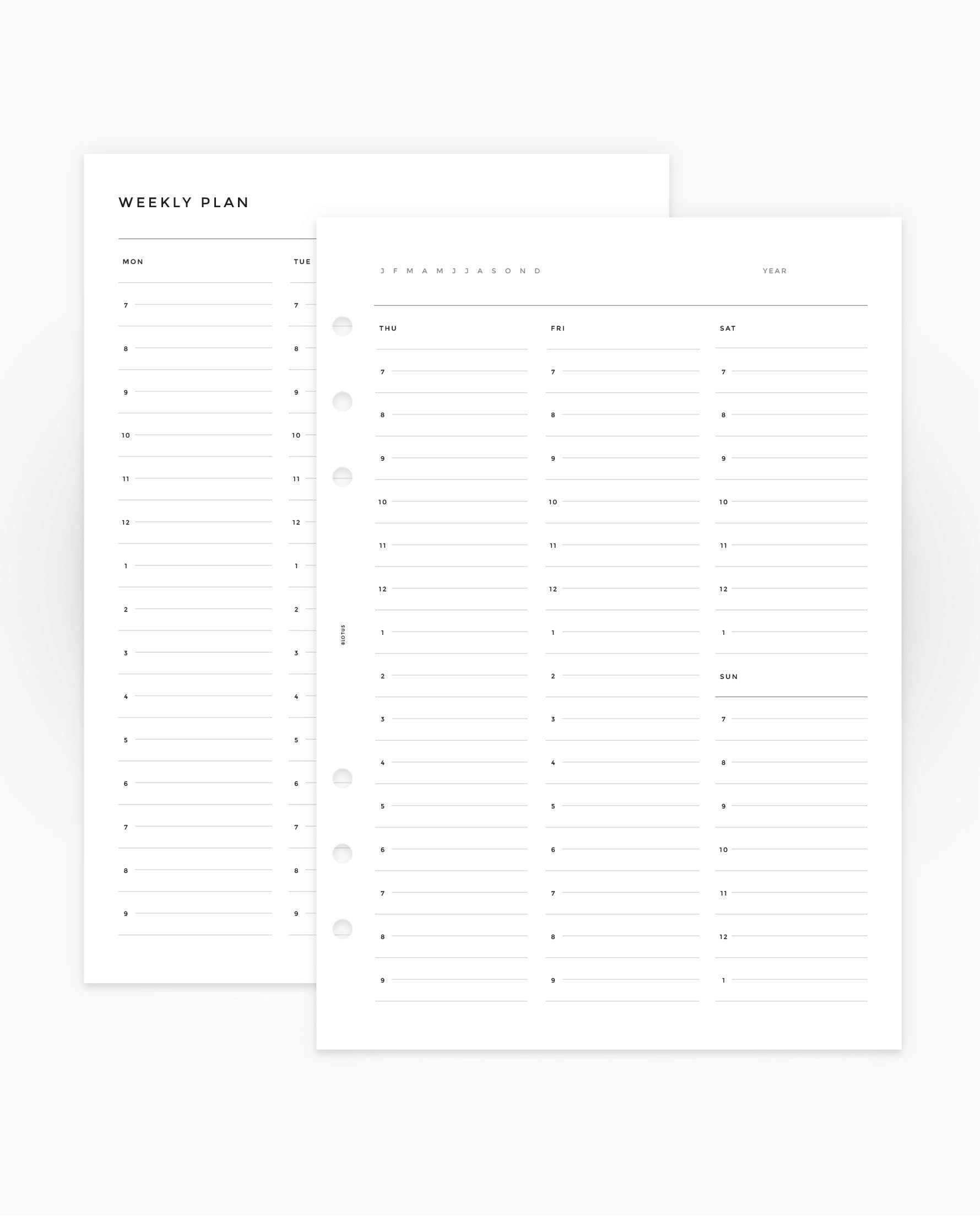 MN236 - Dual Weekly Planner Inserts (Special Order)