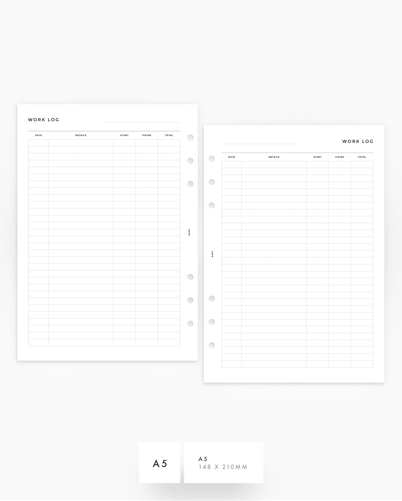 MN255 - Work Log Planner Inserts - SPECIAL ORDER