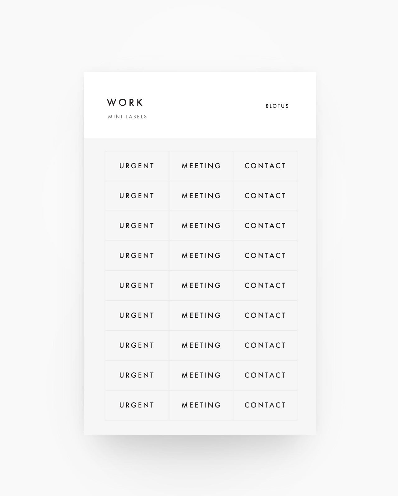Work - Stickers