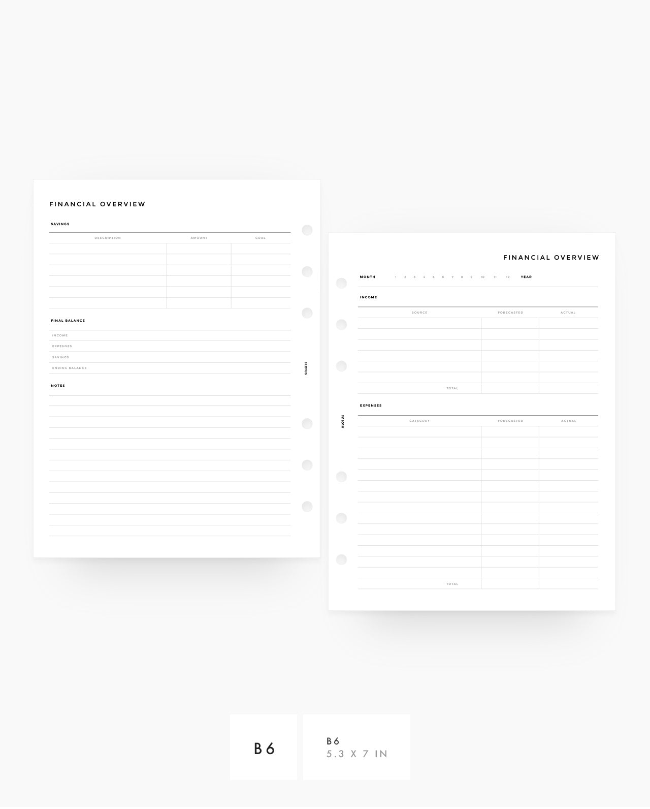 MN038 - Financial Overview PRINTABLE Inserts