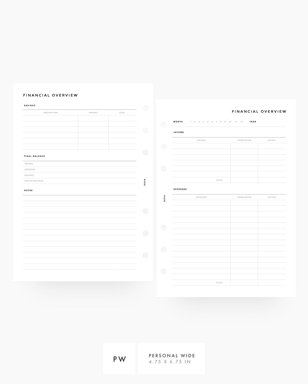 MN038 - Financial Overview PRINTABLE Inserts