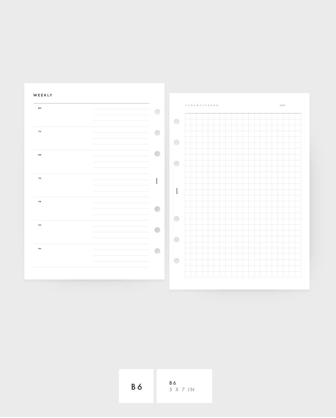 MN041 - Weekly Horizontal & Grid - PDF