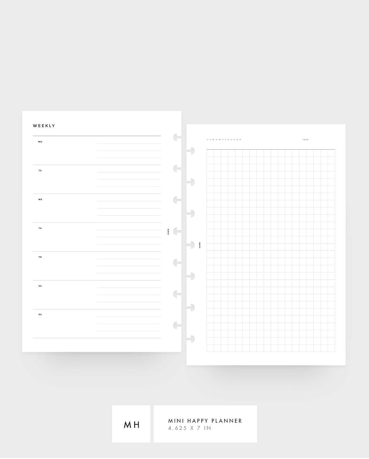 MN041 - Weekly Horizontal & Grid - PDF