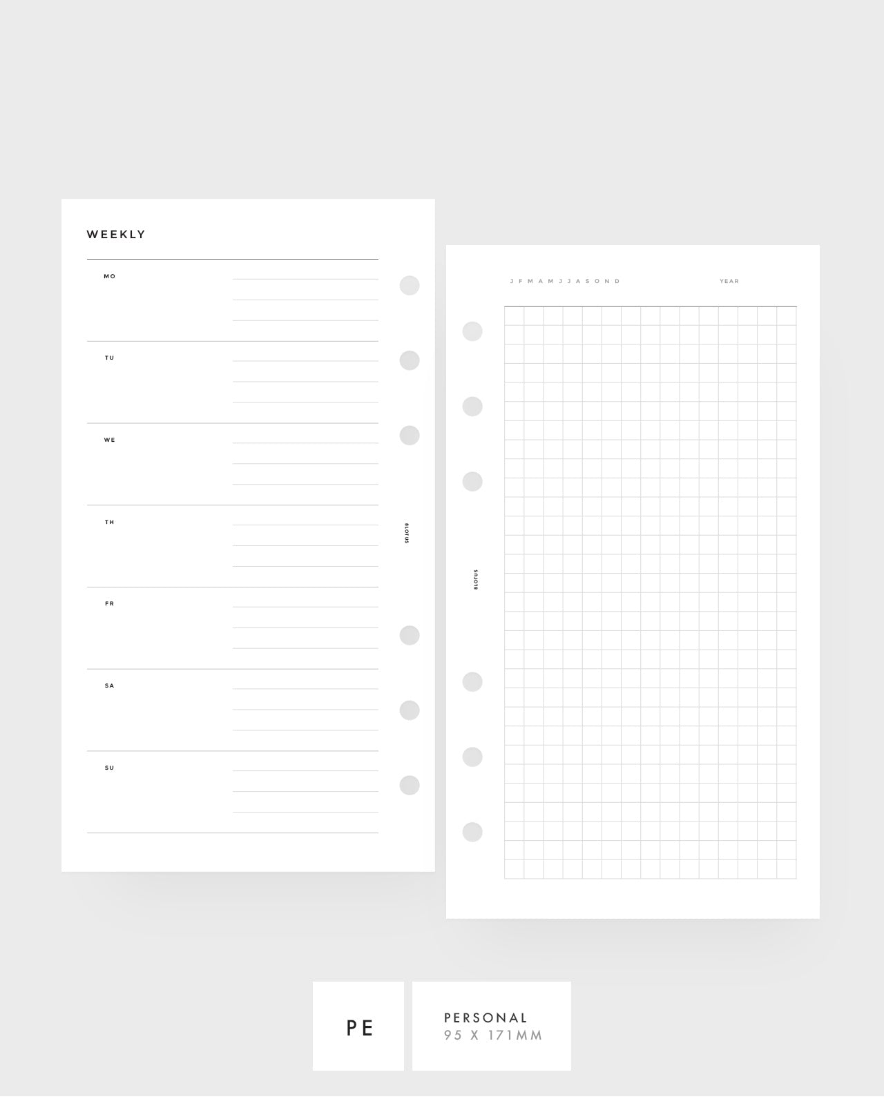 MN041 - Weekly Horizontal & Grid - PDF