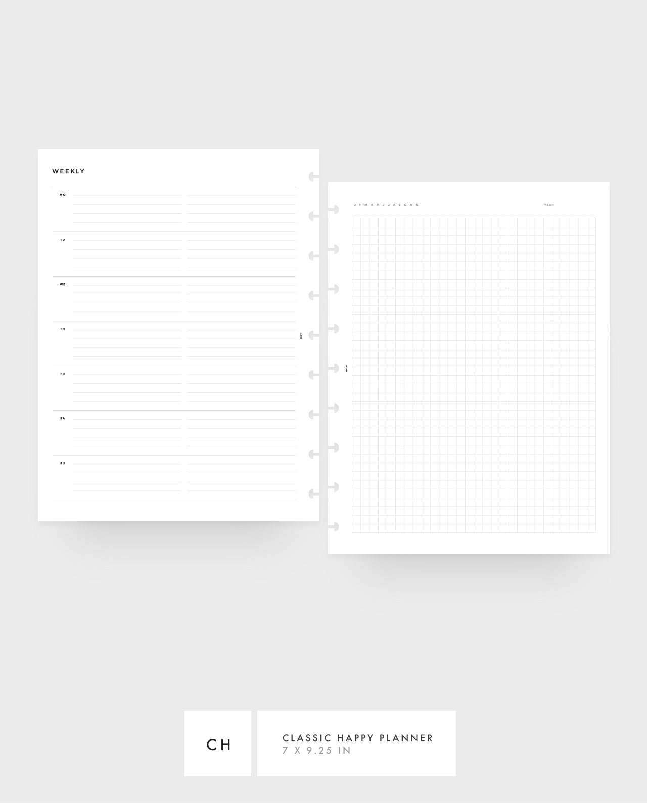 MN041 - Weekly Horizontal & Grid - PDF