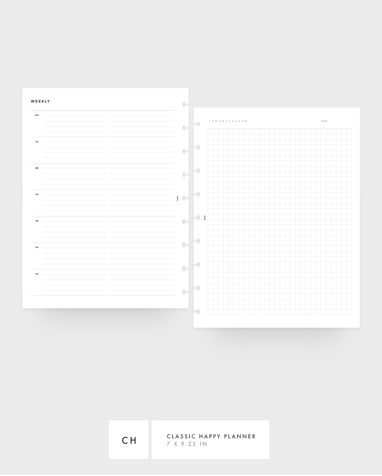 MN041 - Weekly Horizontal & Grid - PDF