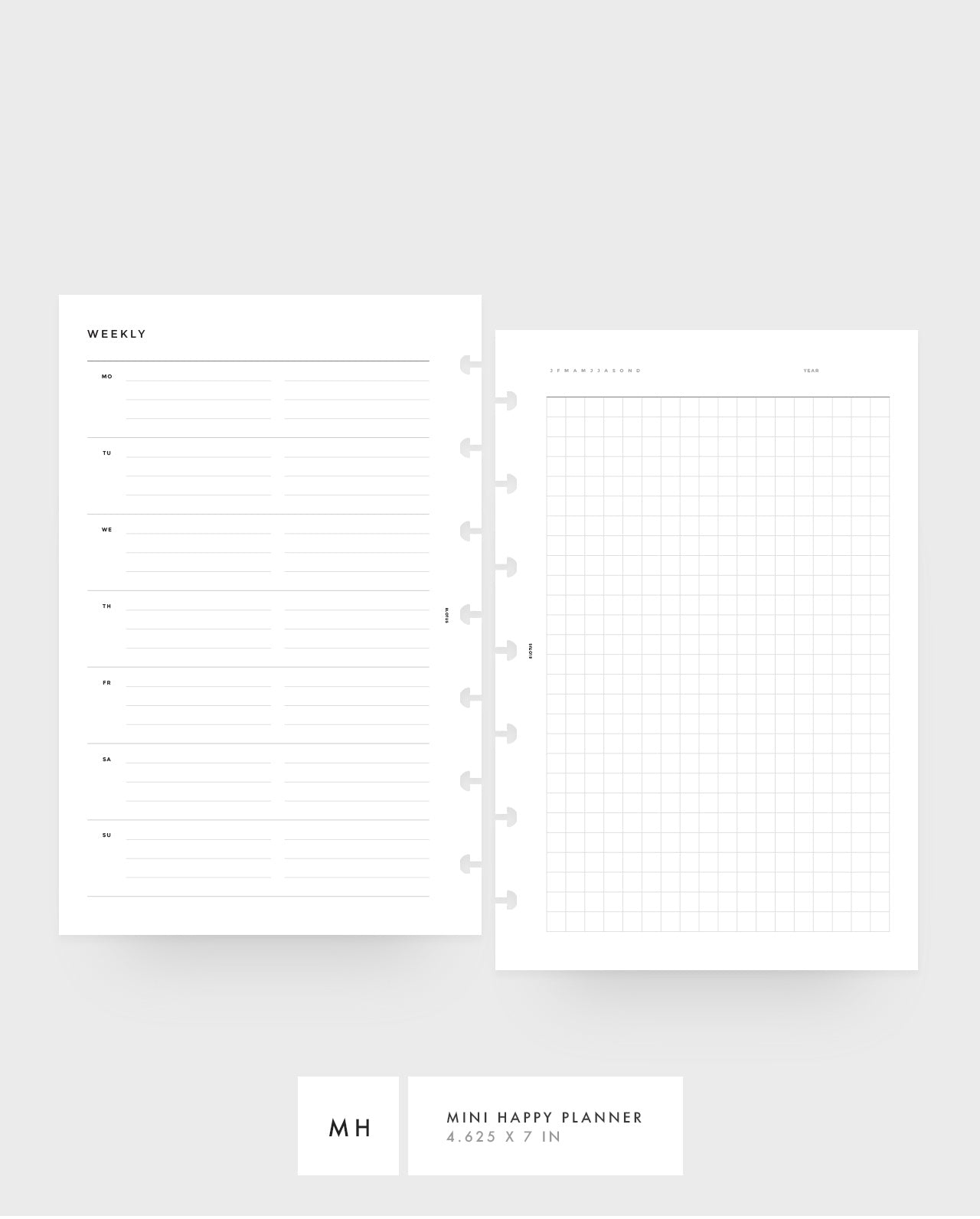 MN041 - Weekly Horizontal & Grid - PDF