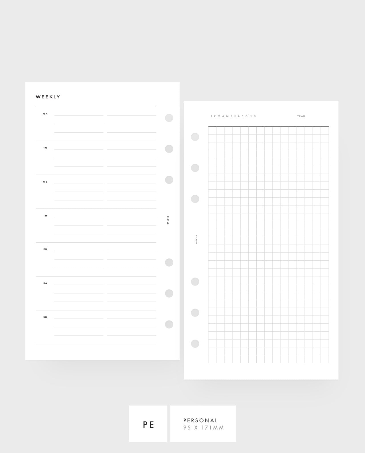 MN041 - Weekly Horizontal & Grid - PDF