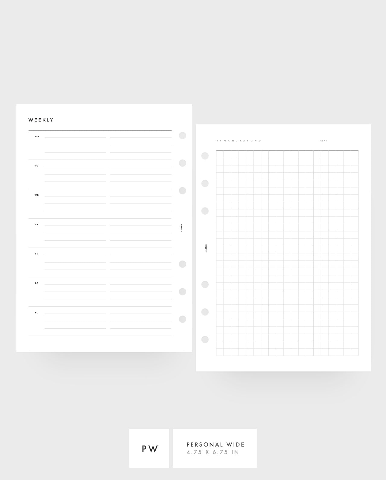 MN041 - Weekly Horizontal & Grid - PDF