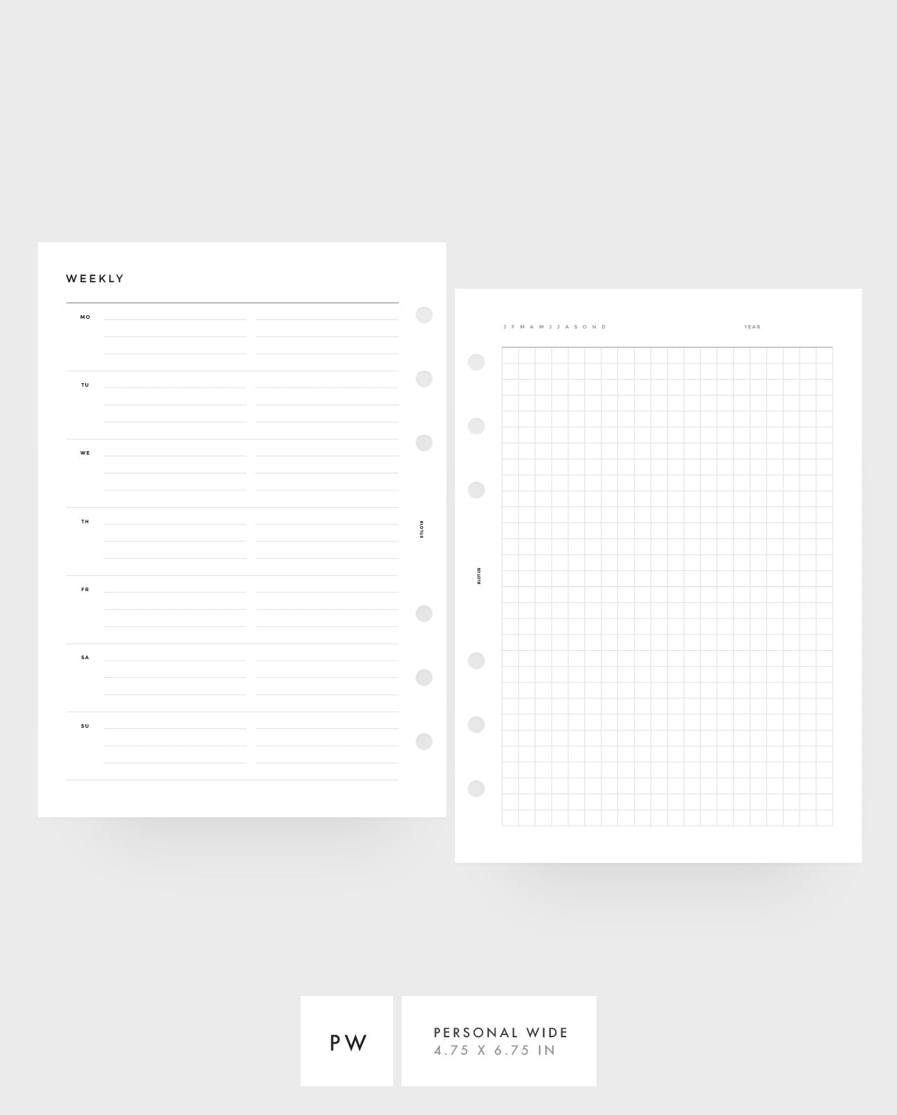 MN041 - Weekly Horizontal & Grid - PDF