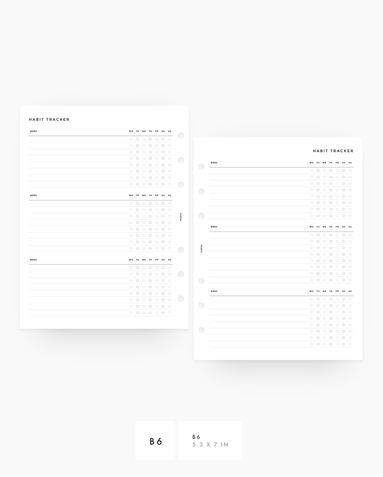 MN001 - Weekly Habit Tracker - PDF