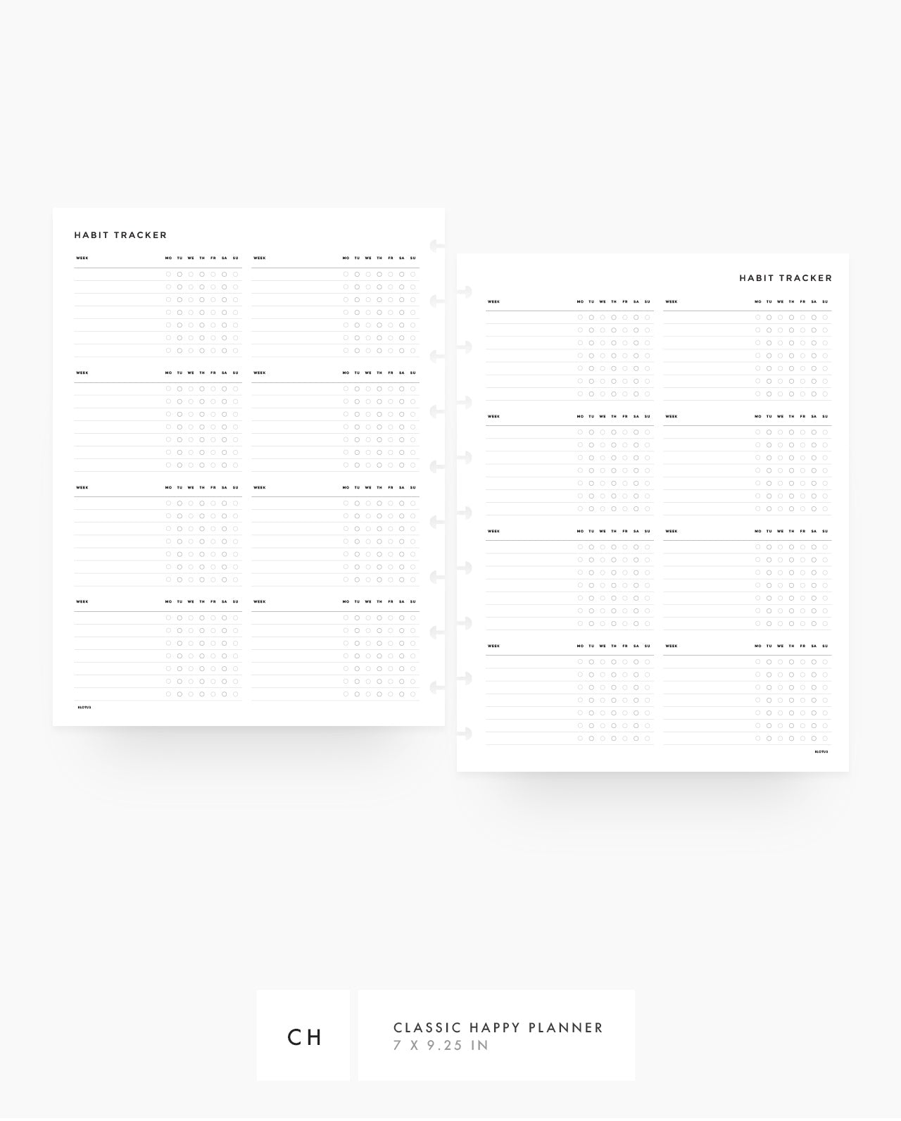 MN001 - Weekly Habit Tracker - PDF