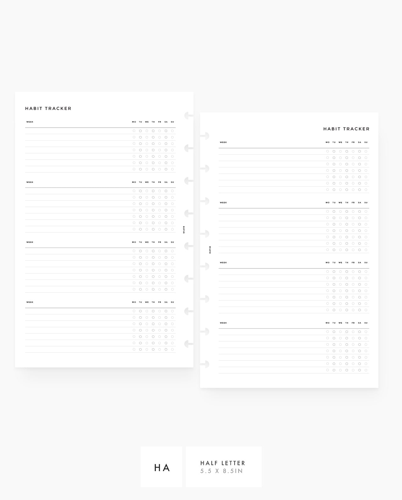 MN001 - Weekly Habit Tracker - PDF