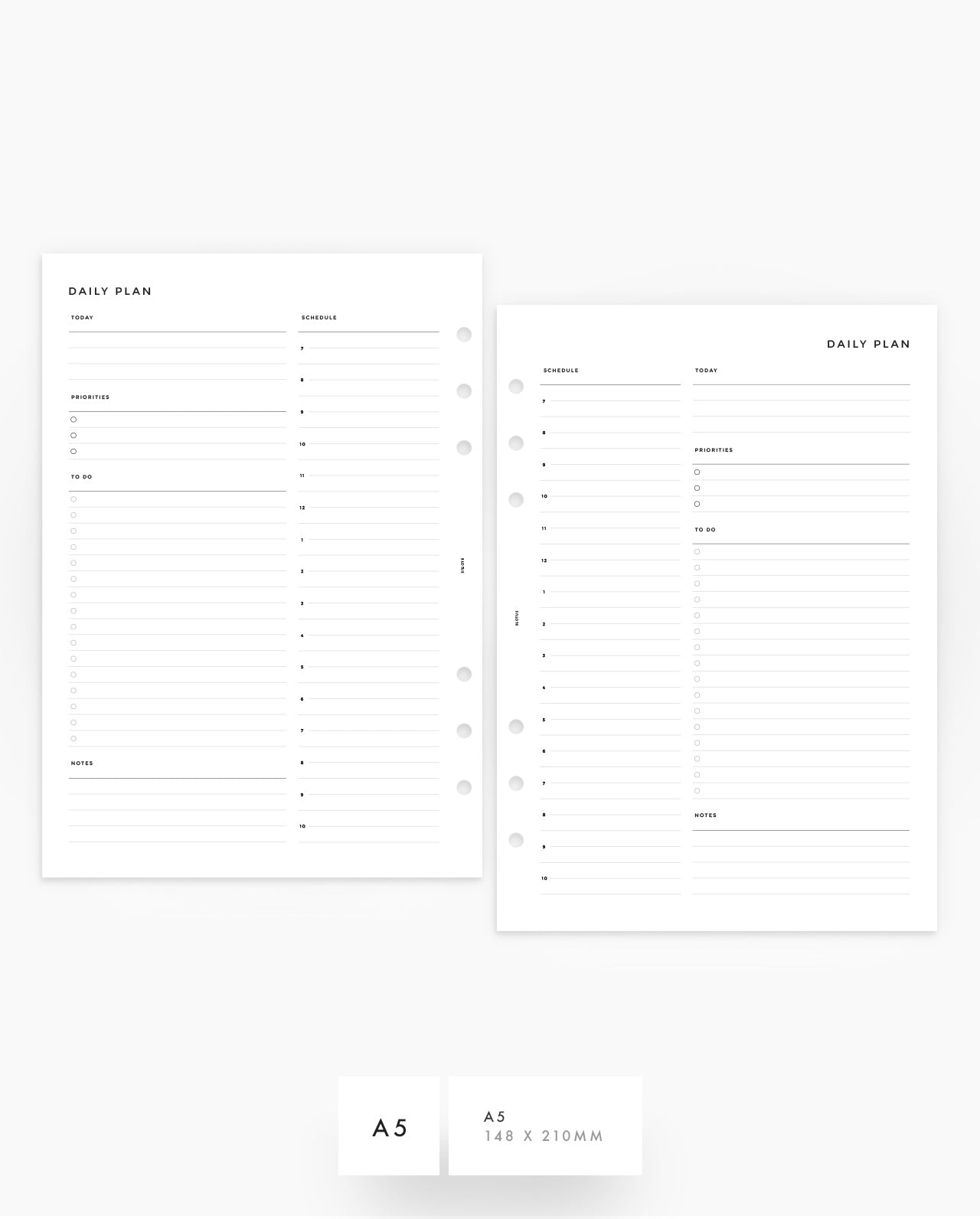 MN130 - Daily Plan - Half Hour