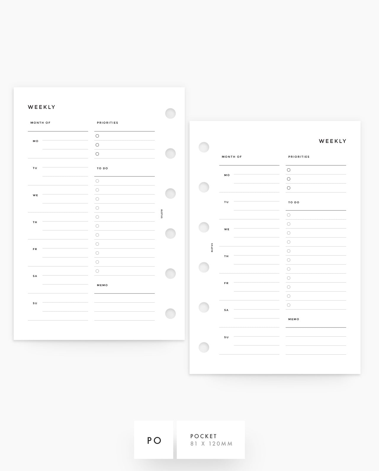 MN085 - WEEKLY OVERVIEW - LINED (Special Order)