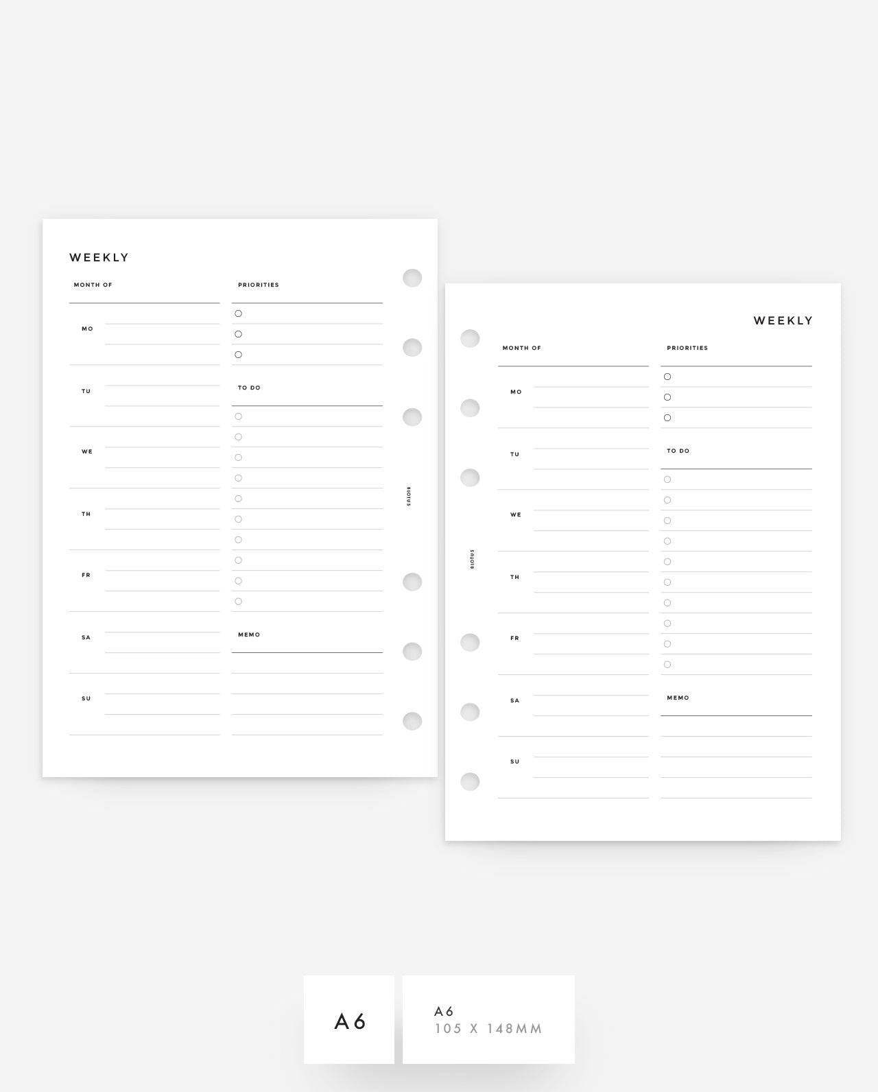 MN085 - WEEKLY OVERVIEW - LINED (Special Order)