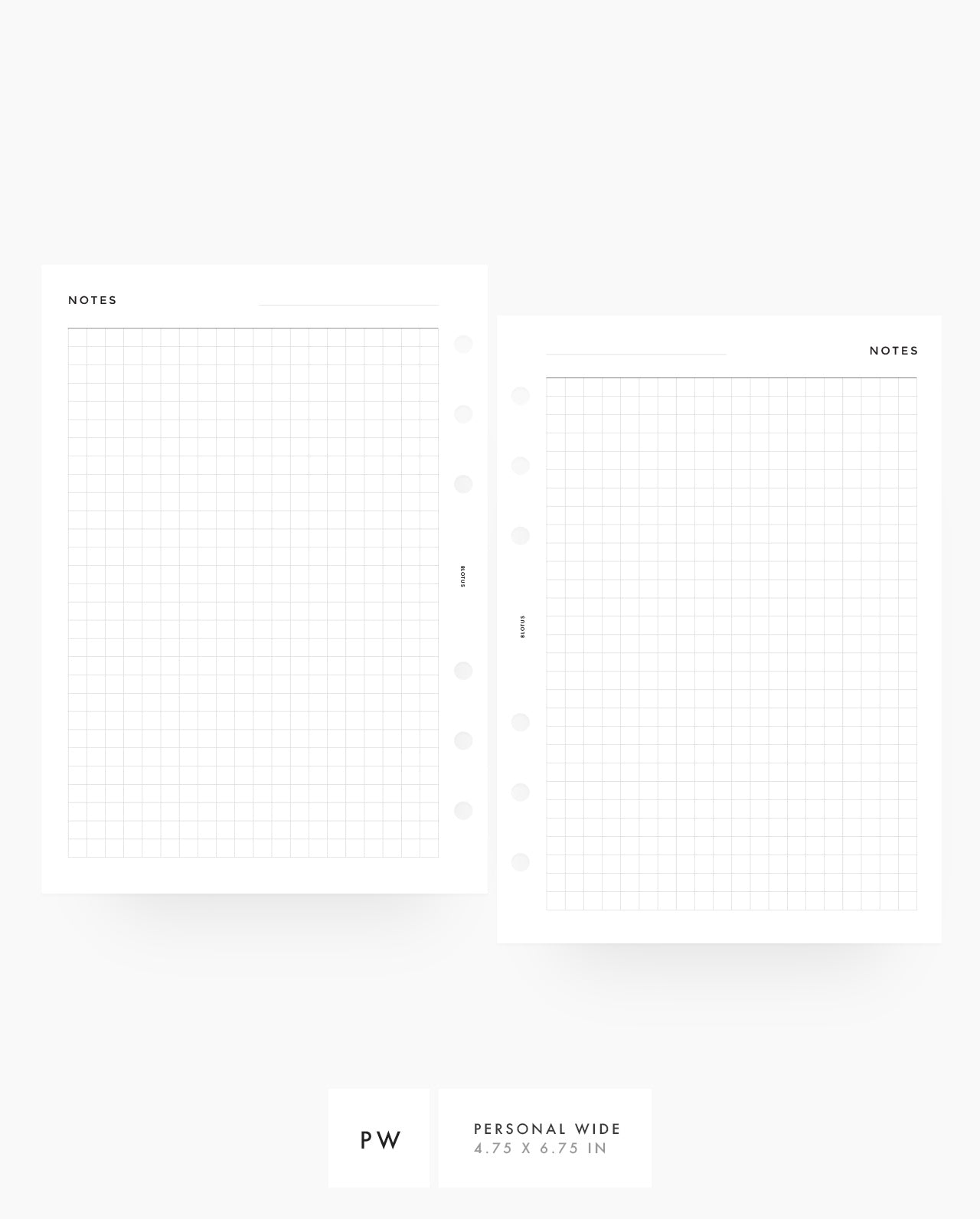 MN014 - Grid Notes Planner Inserts (Special Order)