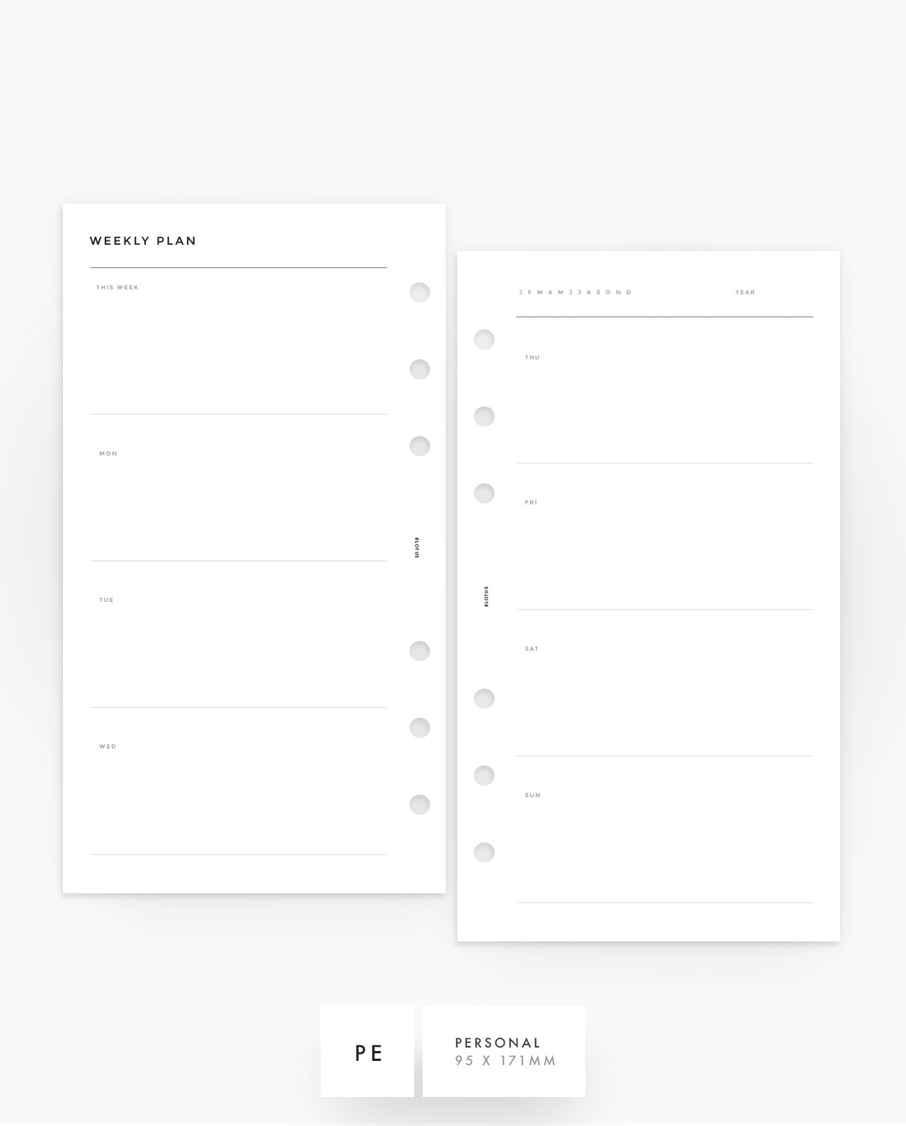 MN019 - WEEKLY HORIZONTAL PLANNER