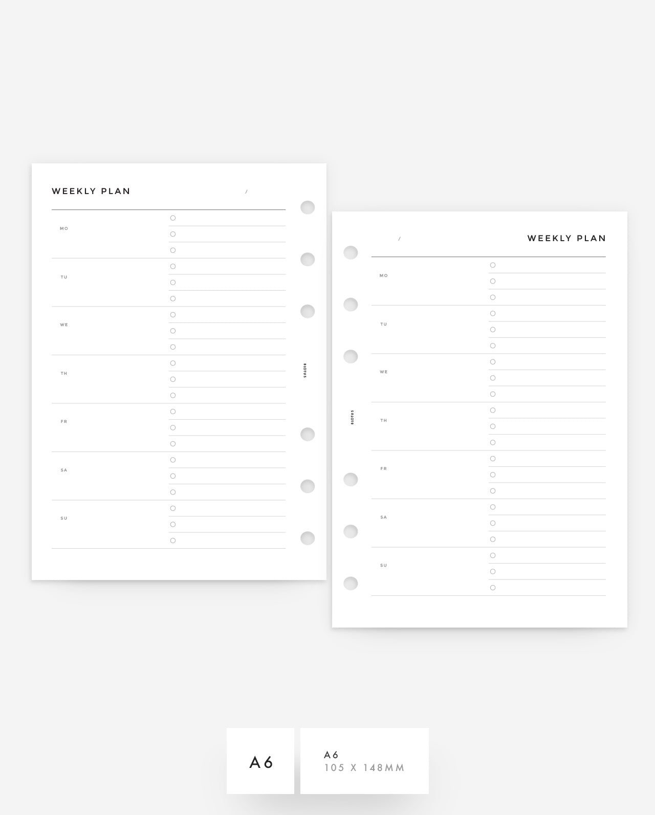 MN132 - Weekly Overview Horizontal - Checklist - PDF