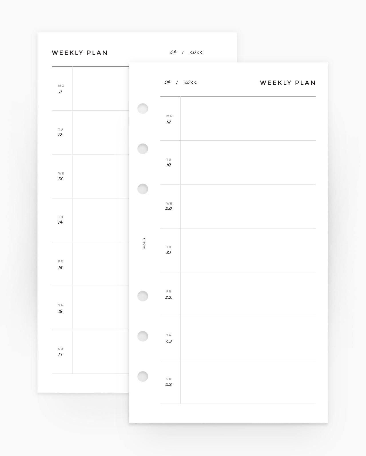 MN023 - Weekly Overview Horizontal - PDF