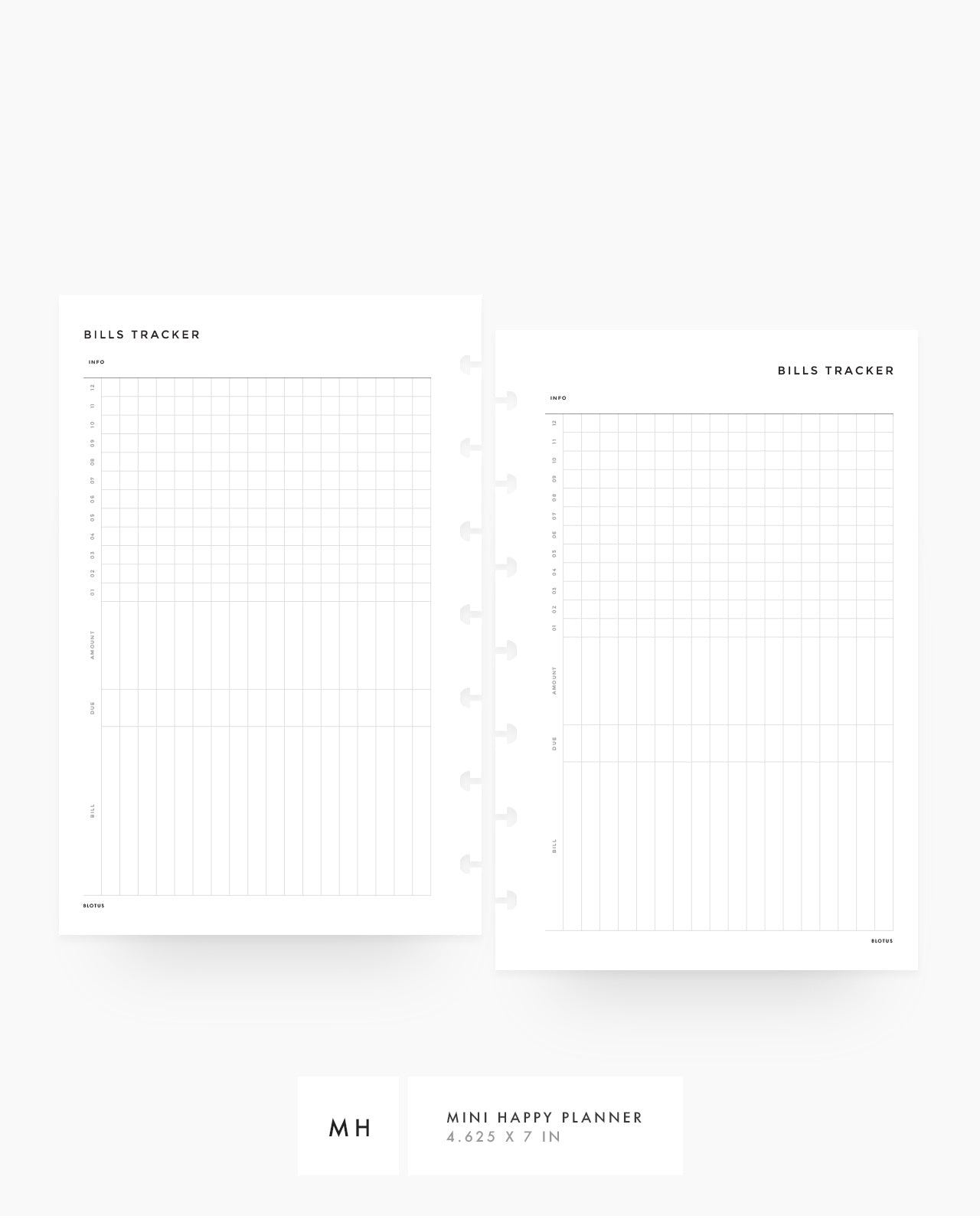 MN027 - Yearly Bills Tracker - PDF