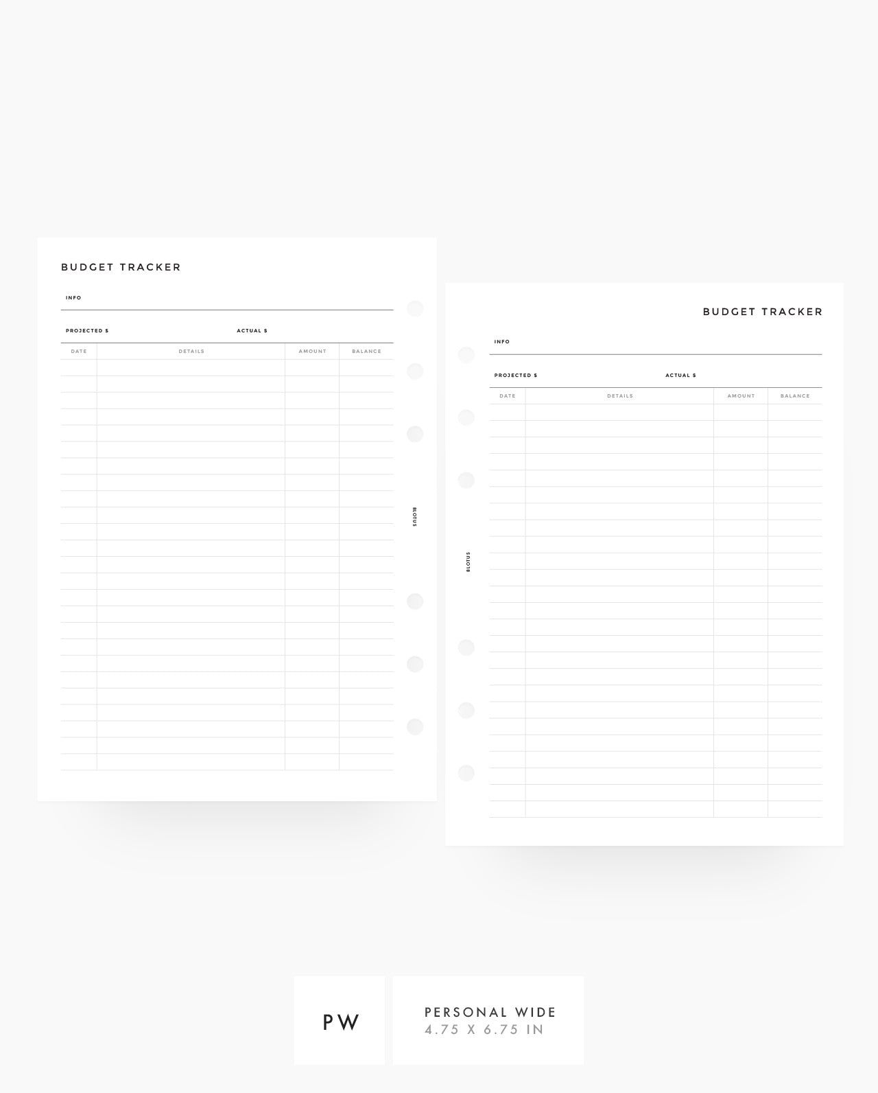 MN036 - Budget Tracker (Special Order)