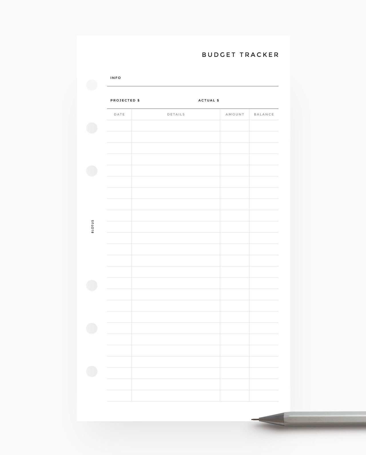 MN036 - Budget Tracker (Special Order)